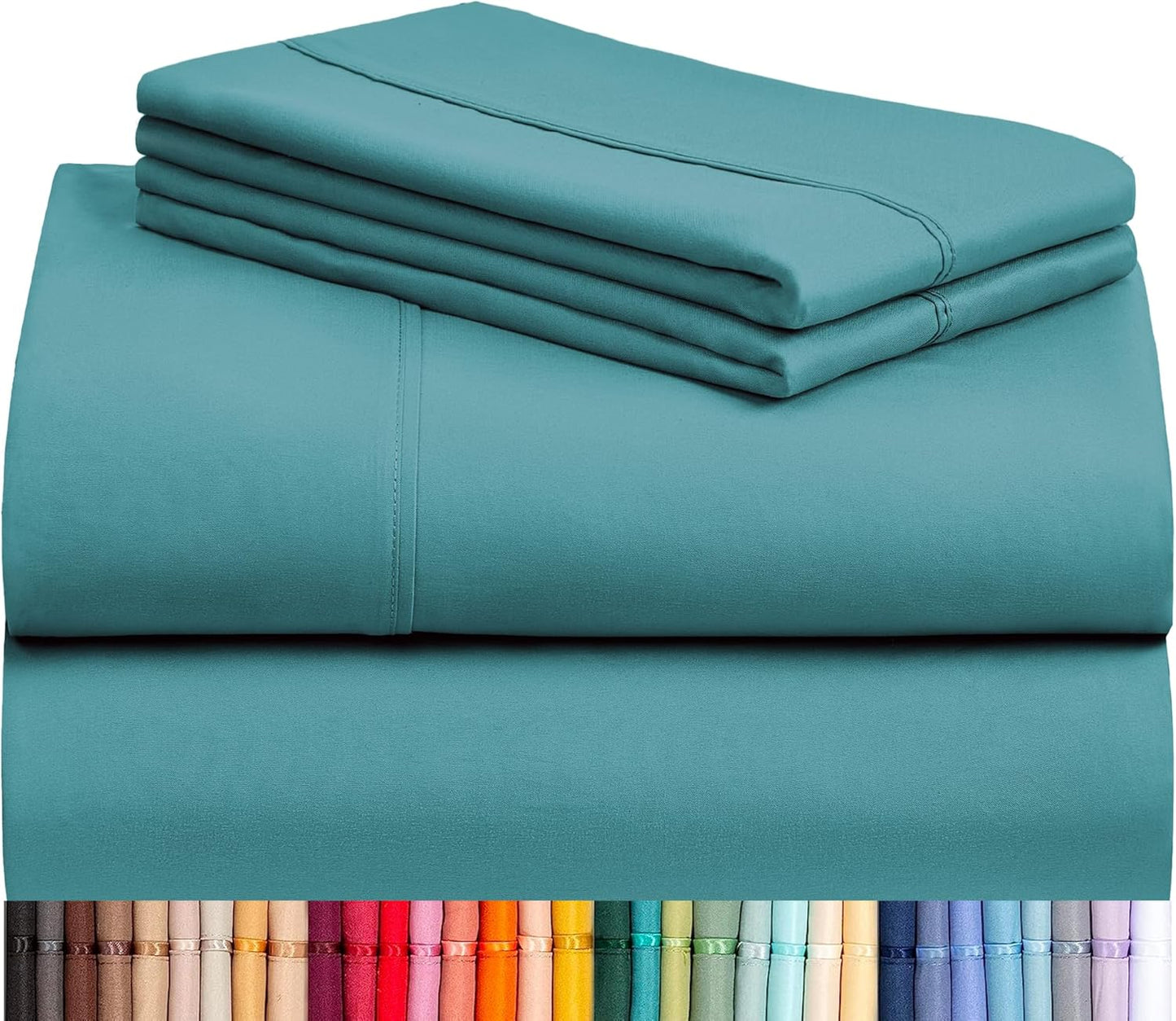 LClub Luxury 4-Piece Cooling Microfiber Sheet Set