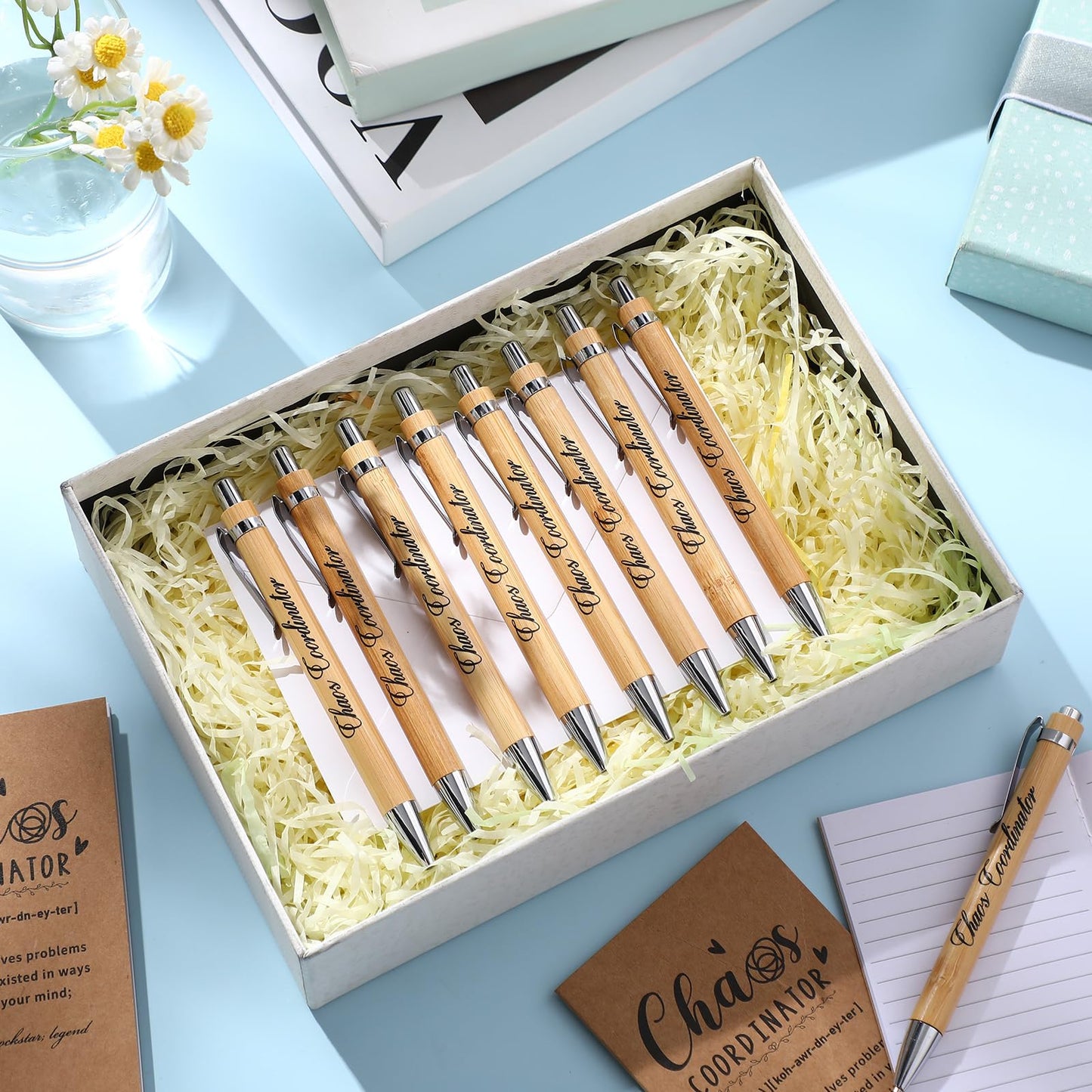 Sabary “100 Individual Gifts. Each One Inspires.” Notepads Ballpoint Pens Sets Mini Motivational Pocket Notebooks