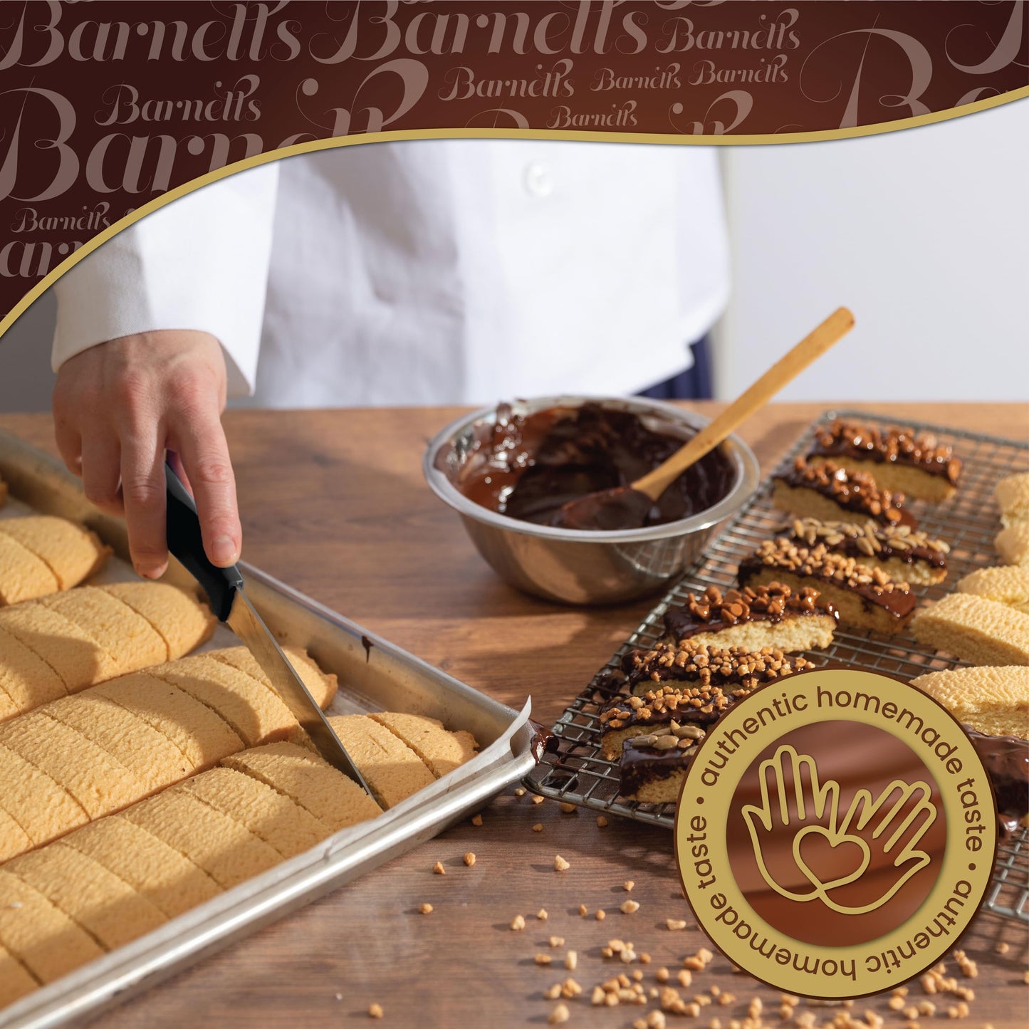 Barnetts Easter 12 Chocolate Biscotti Gift Box, Gourmet Cookie Gift Basket for Him and Her Food Delivery, Fancy Cookies Spring Candy Treats Baskets Ideas for Wife Mother Husband