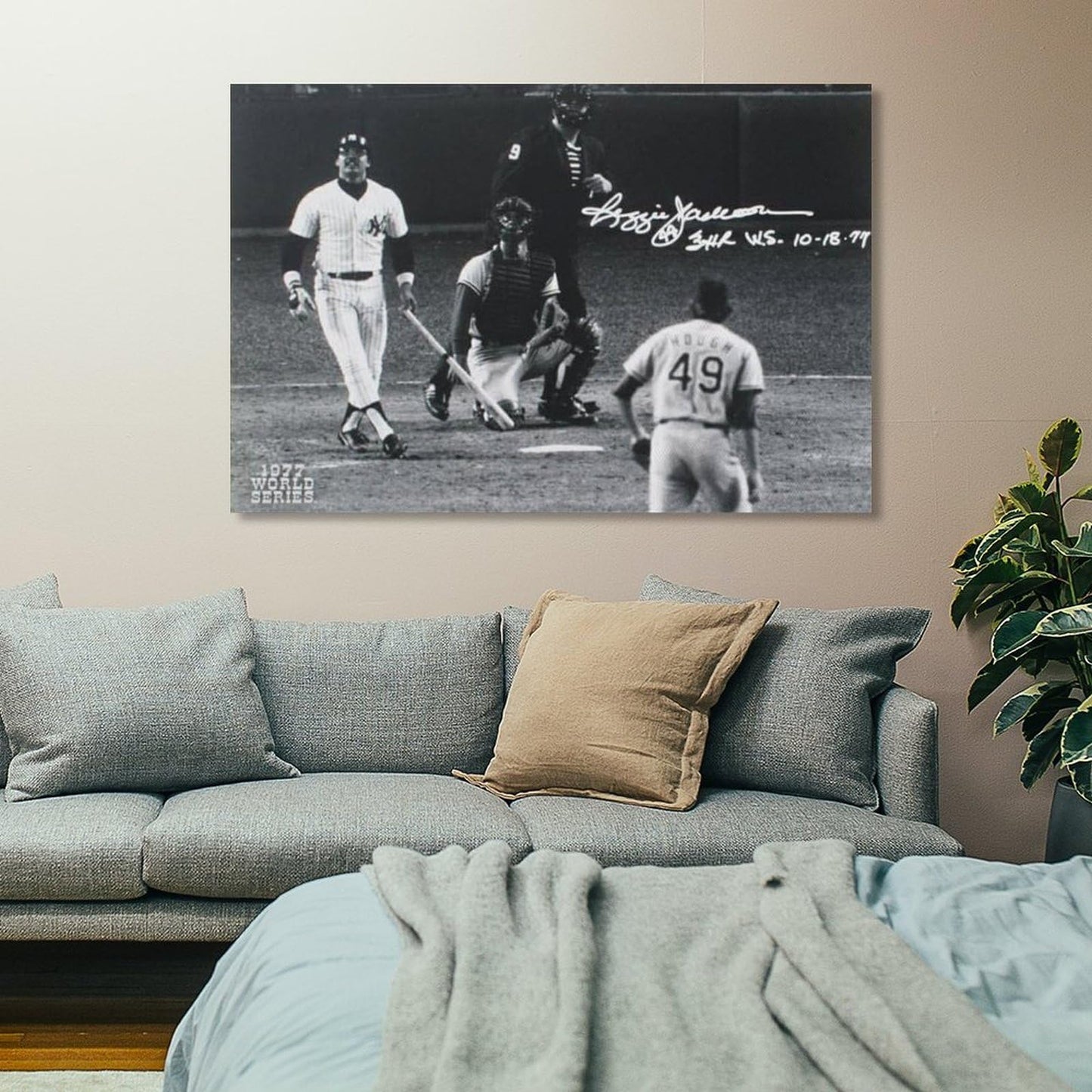 CENSO Reggie Jackson Baseball Canvas Poster Wall Art 12x18inch(30x45cm) Living Room Bedroom Office Kitchen Dining Room Bathroom