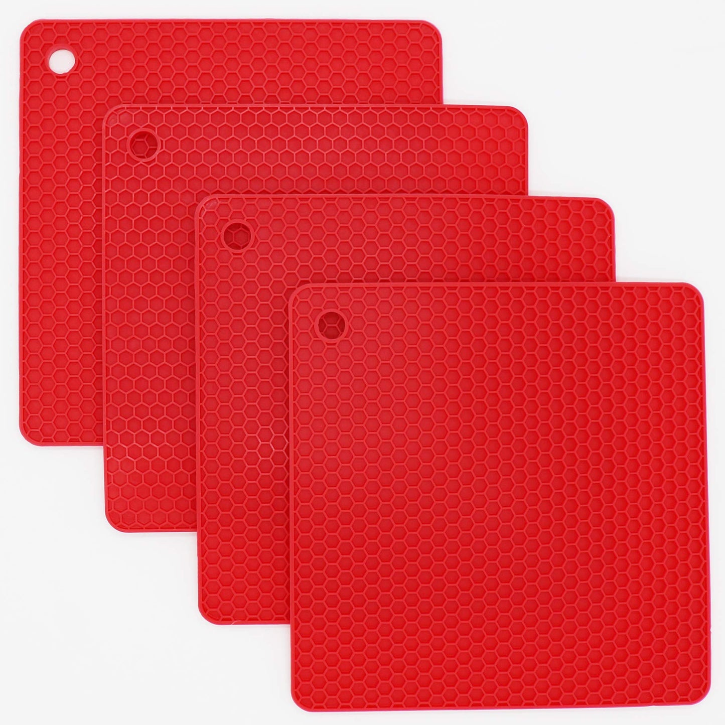 Smithcraft Silikon-Untersetzer für heiße Gerichte, Töpfe und Pfannen, heiße Pads für die Küche, dunkelgraue Silikon-Topflappen, Silikonmatten für die Küche, hitzebeständige Quarzthekenmatte, flexible Untersetzermatten-Set 4