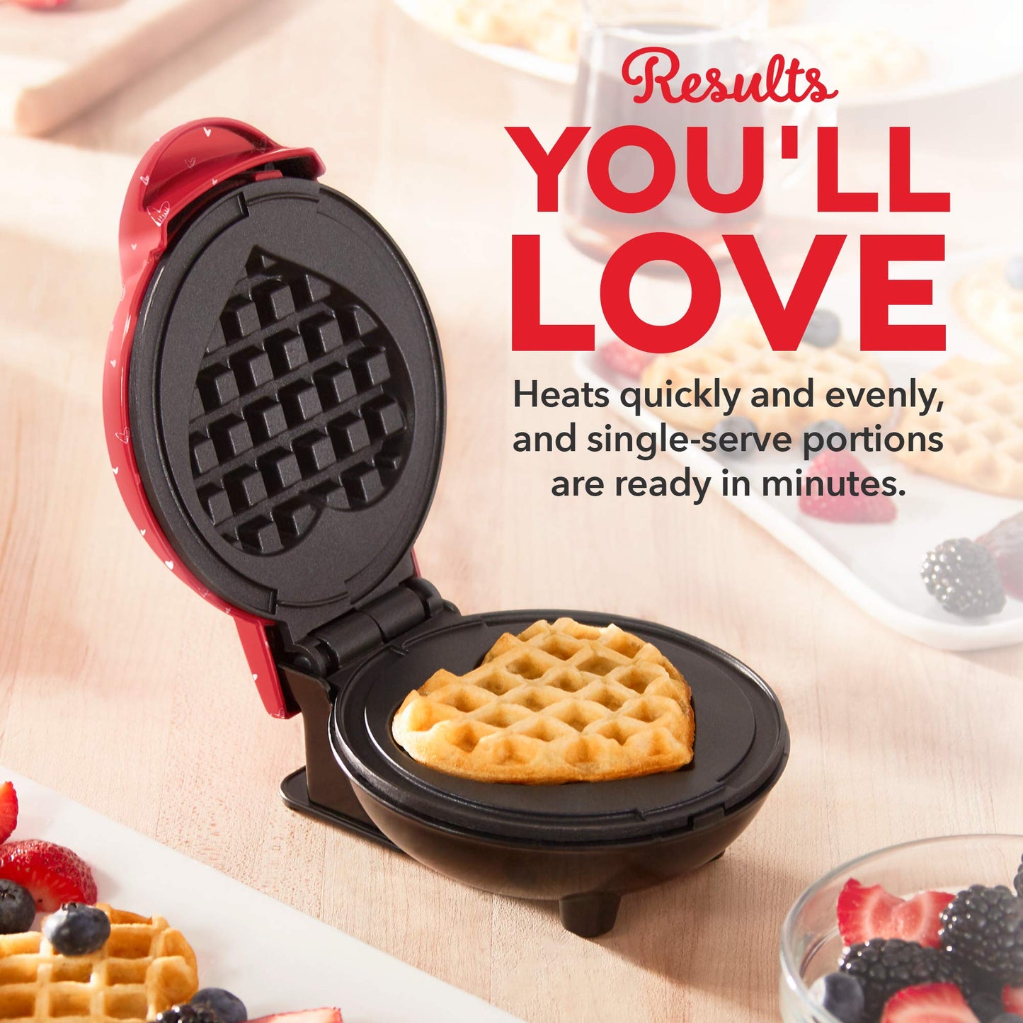 DASH Mini Maker for Individual Waffles, Hash Browns, Keto Chaffles with Easy to Clean, Non-Stick Surfaces, 4 Inch, White Pineapple