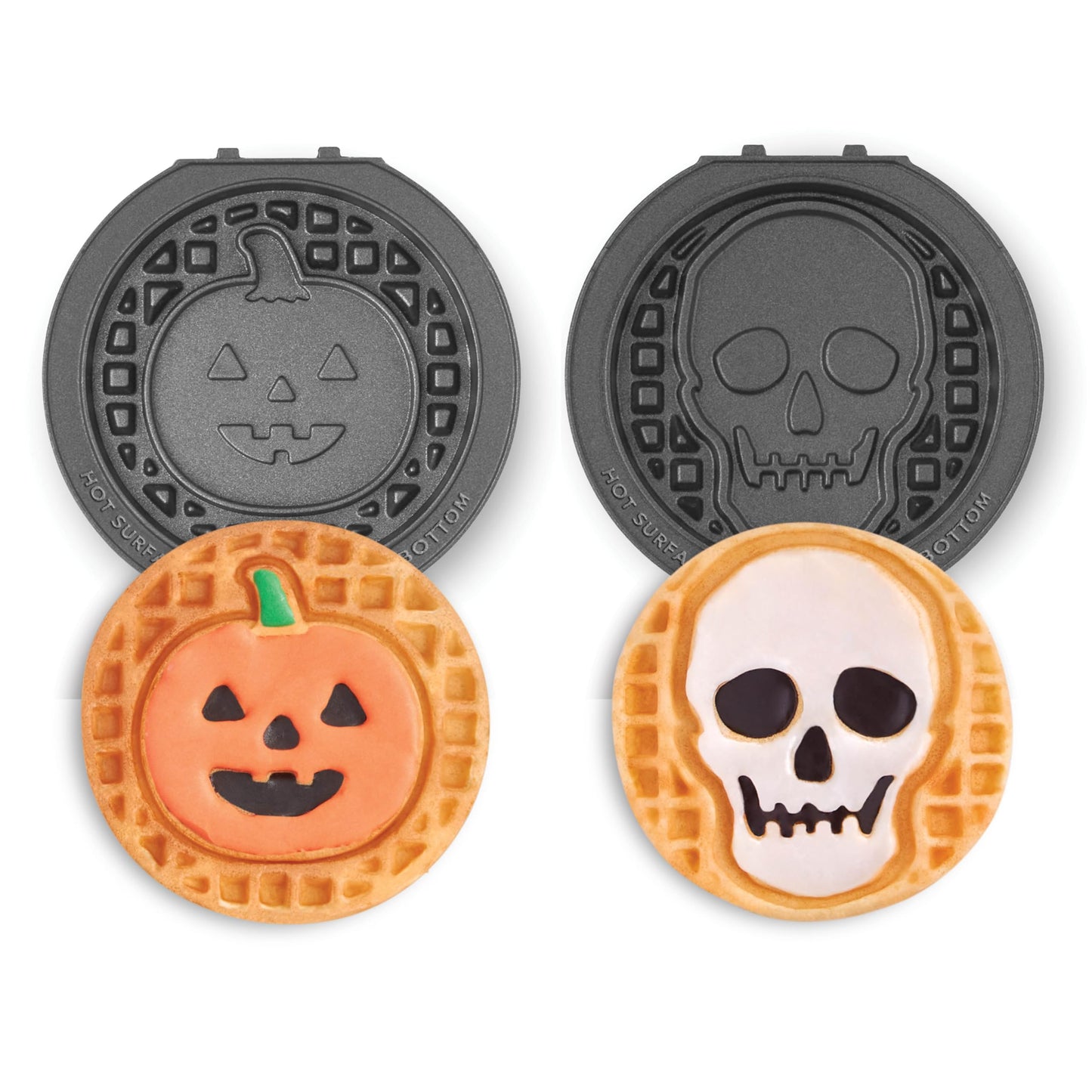 DASH Multimaker Mini System Two 4” Nonstick Removable Waffle Plates (Gingerbread & Snowflake) - 2Pc Plate Pack for Waffle Iron & Griddle, Compatible with Dash MultiMaker Mini System, Nonstick Surface