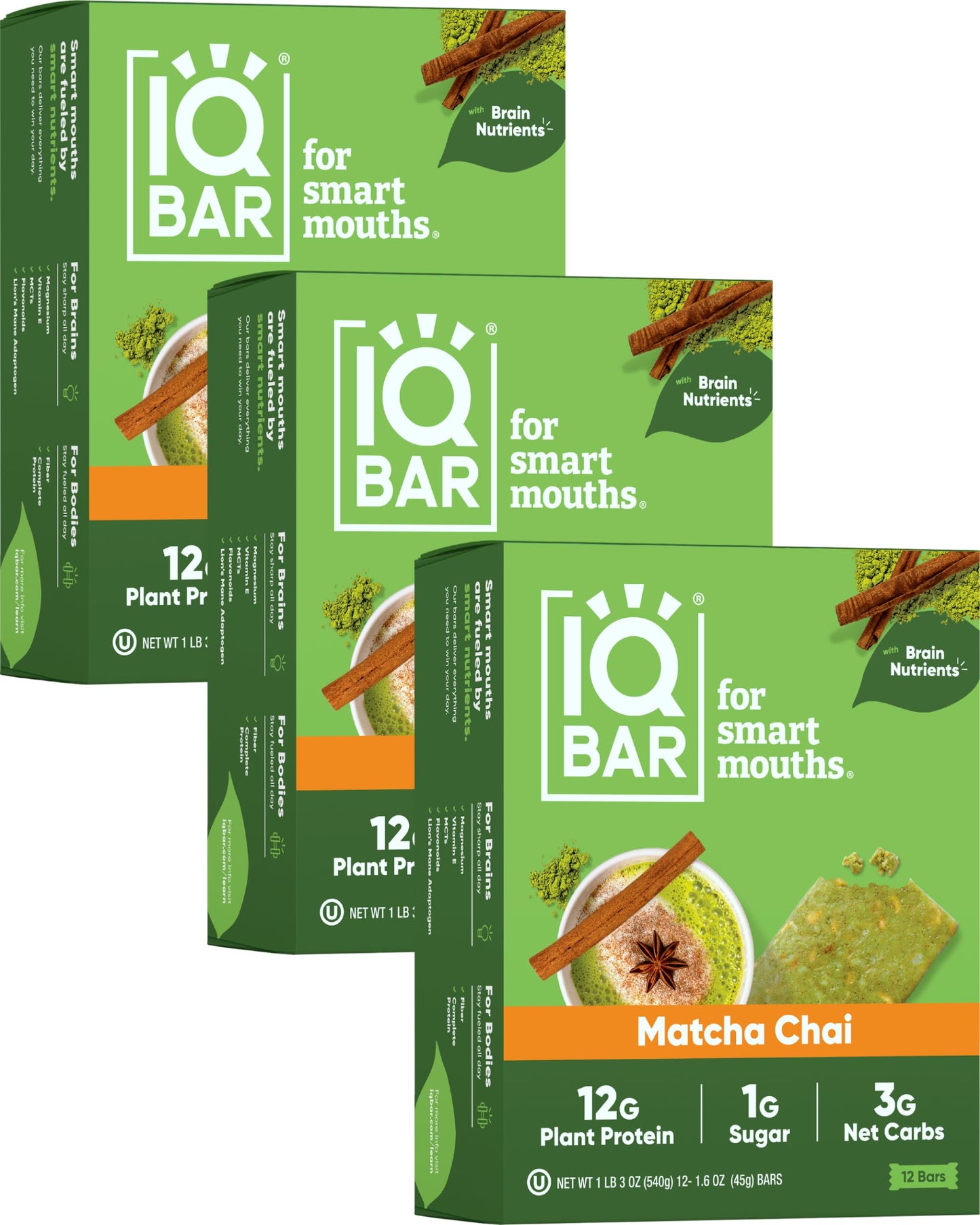 IQBAR Brain and Body Plant Protein Bars - 7 Bar Sampler Pack - Gluten Free, High Fiber, Vegan Snacks - Low Sugar Meal Replacement