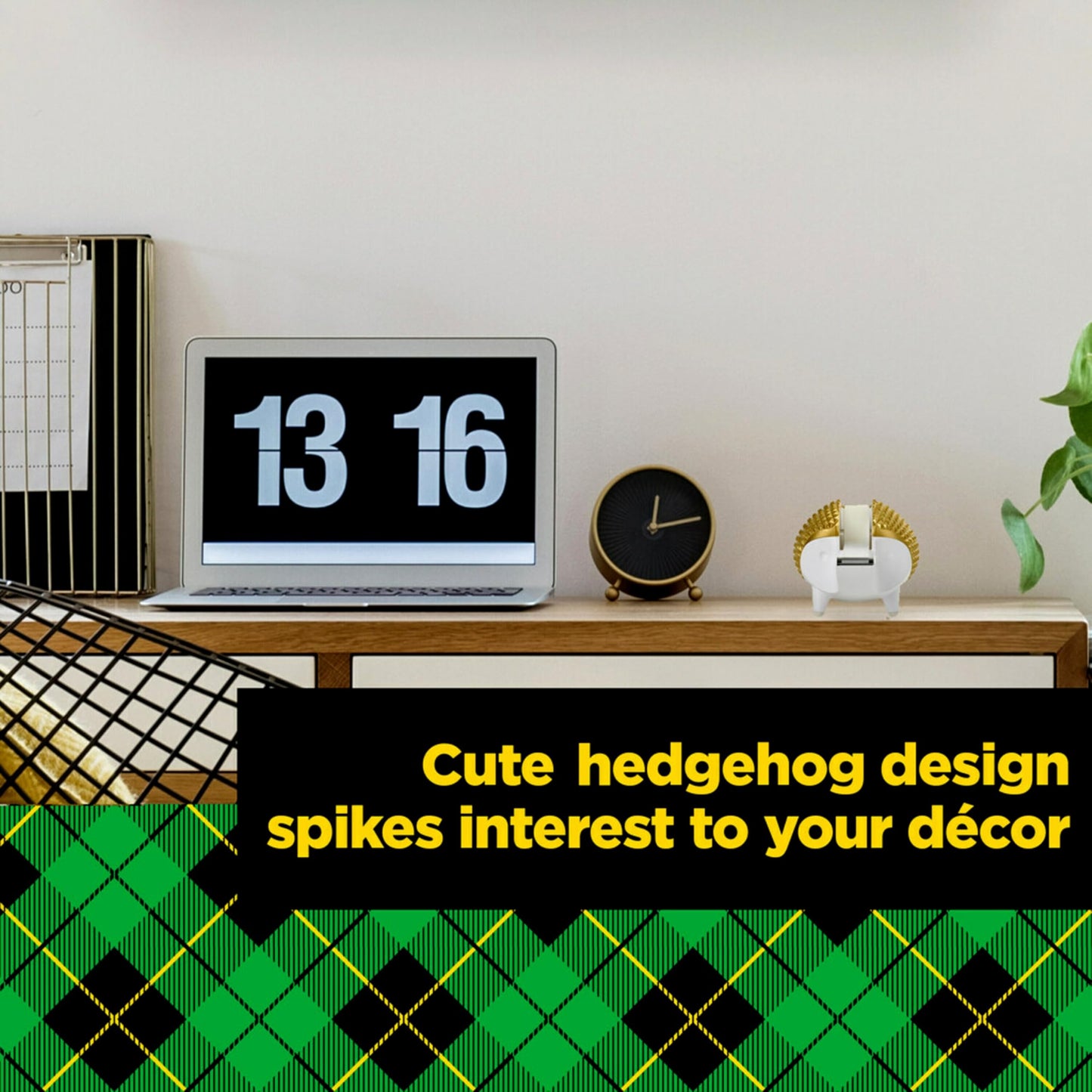 Scotch Hedgehog Klebebandspender, ideal zum Verpacken von Geschenken, enthält 1 Rolle 3/4 Zoll x 350 Zoll Klebeband (C47-HEDGEHOG-G)