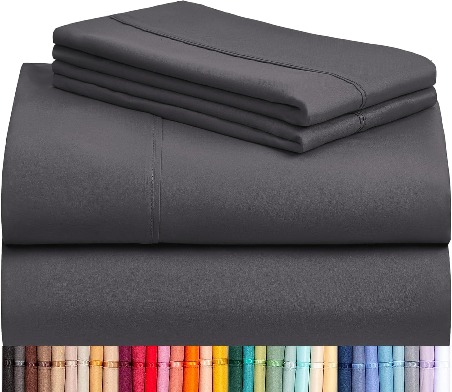 LClub Luxury 4-Piece Cooling Microfiber Sheet Set