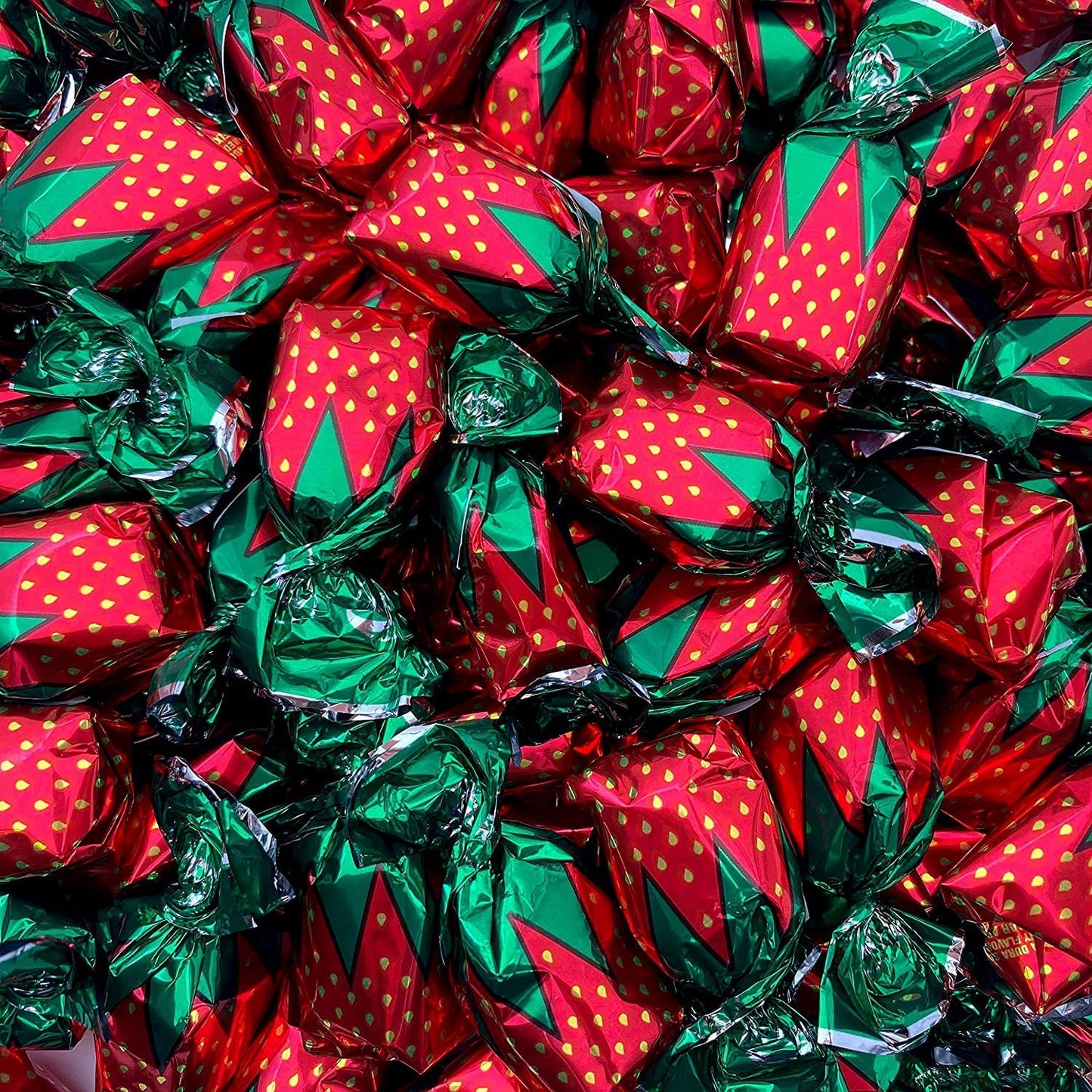 Arcor Strawberry Bon Bons Hard Candy - 2 Pound Bulk Pack (About 130 Count) - Classic Sweets
