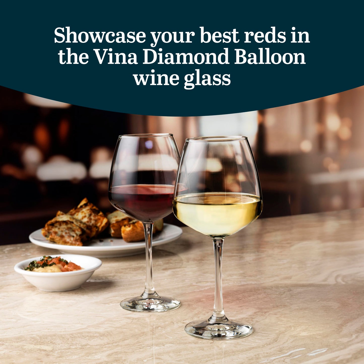 Libbey Vina Red Balloon Wine Glasses, 18.25 Oz Elegant Large Red Wine Glasses Set of 6, Long Stem Glass Wine Glasses for Weddings, Birthdays, and More