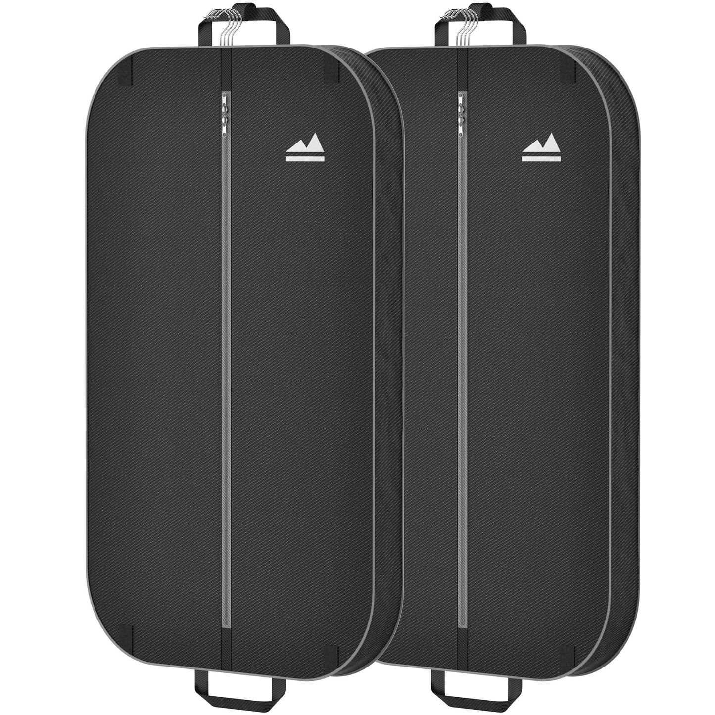 Sacs à vêtements transparents de 50 po pour suspendre des vêtements dans un placard avec soufflets de 4 po, sac de protection pour costumes pour robes, manteaux longs, vestes, pulls, chemises, 3 paquets, noir