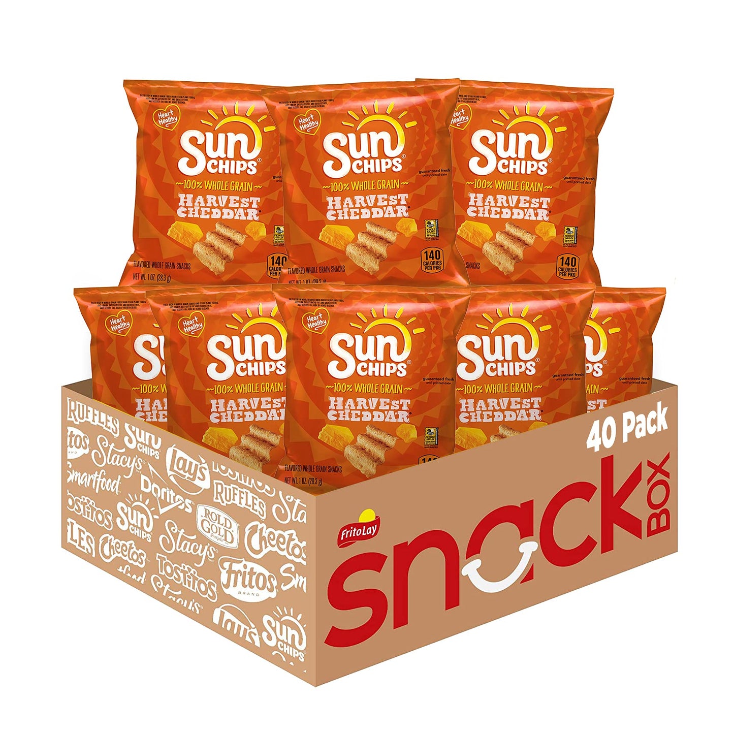 SunChips Multigrain Snacks, Variety Pack, 1 Ounce (Pack of 40)