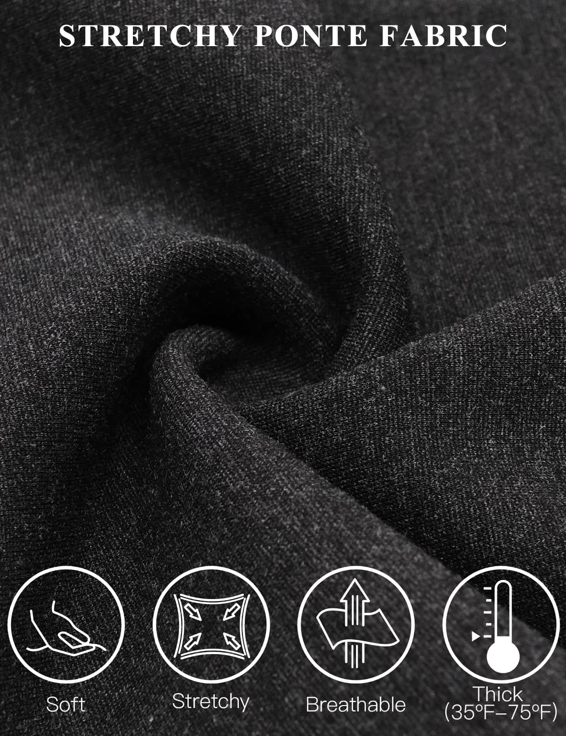Pantalon extensible pour femme Tapata 28''/30''/32''/34'' avec poches, taille haute, petite, taille standard pour le travail au bureau