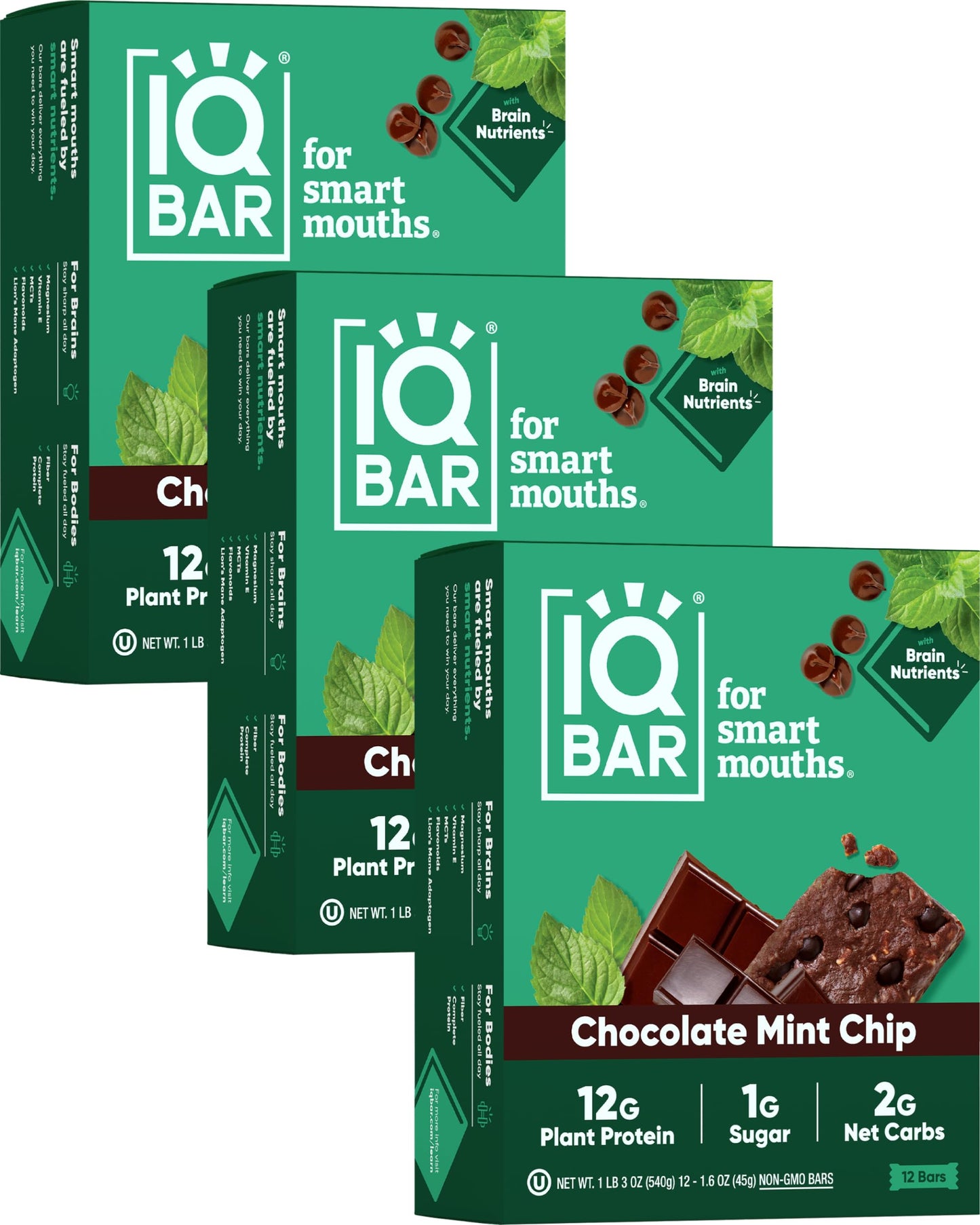 IQBAR Brain and Body Plant Protein Bars - 7 Bar Sampler Pack - Gluten Free, High Fiber, Vegan Snacks - Low Sugar Meal Replacement