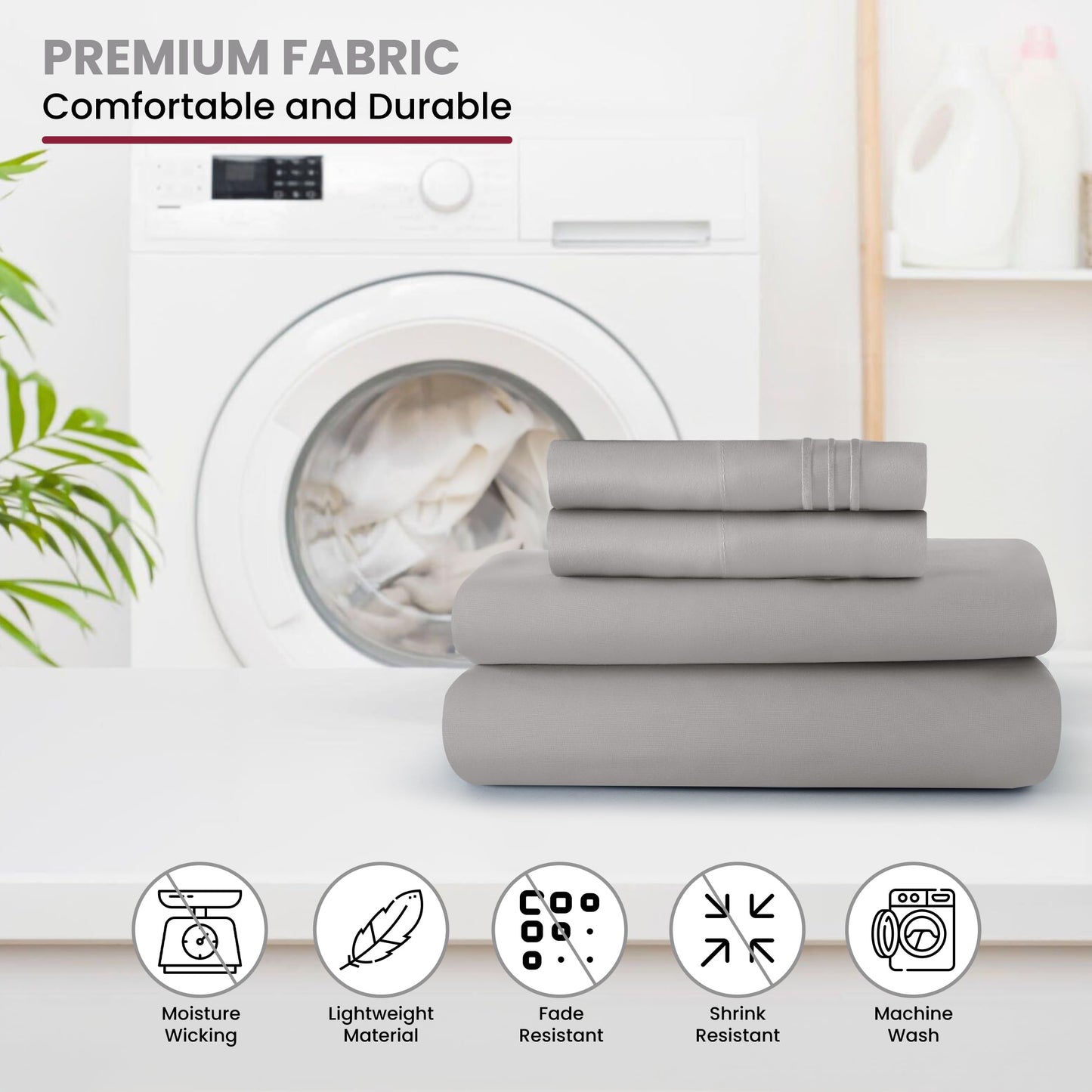 LUX Decor Paisley King-Bettlaken-Set, 6-teilig, weiche, knitterfreie Mikrofaser-Bettlaken – luxuriös bedruckte Bettlaken, inklusive Bettlaken, Spannbettlaken mit tiefen Taschen und 4 Kissenbezügen – Taupe