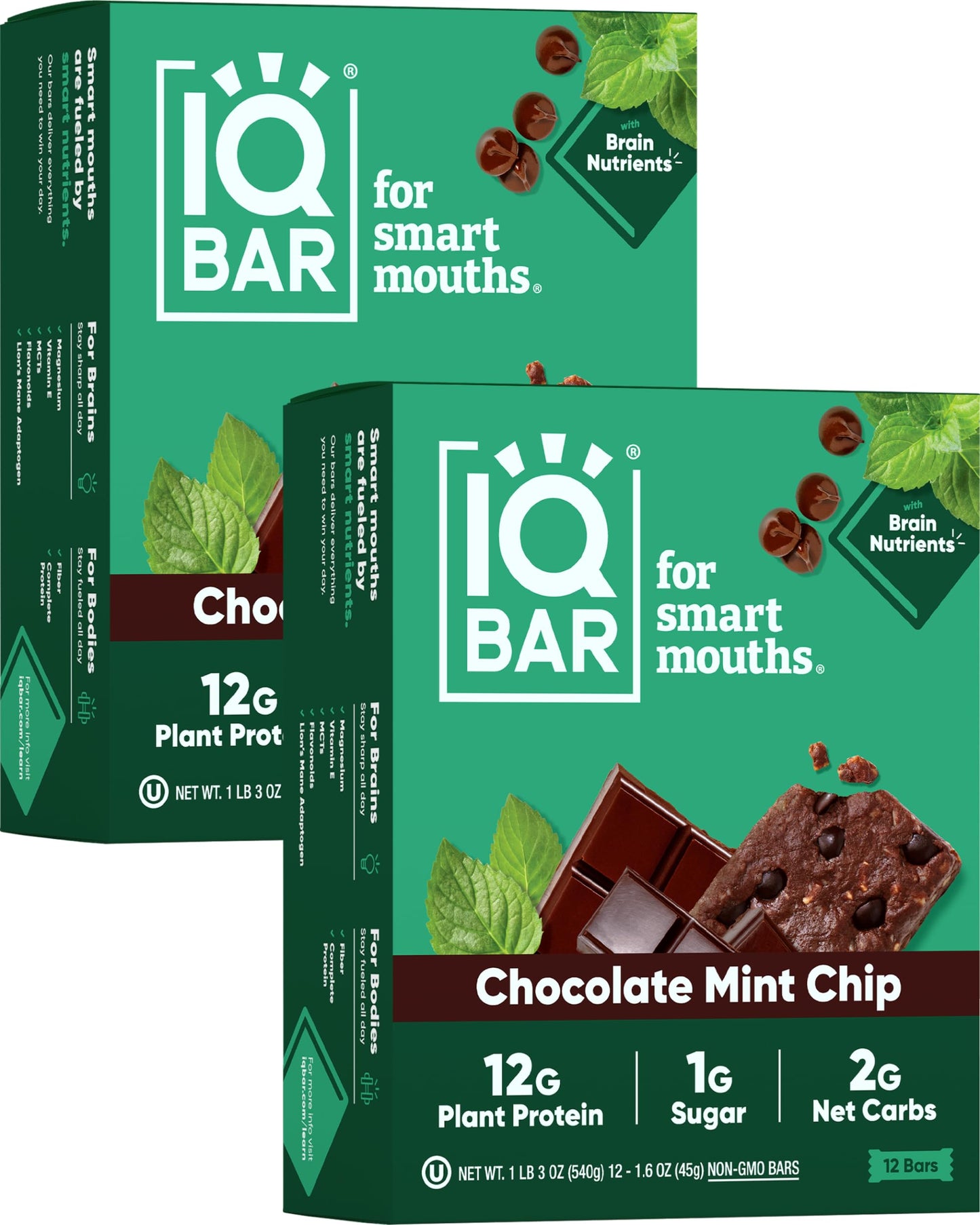IQBAR Brain and Body Plant Protein Bars - 7 Bar Sampler Pack - Gluten Free, High Fiber, Vegan Snacks - Low Sugar Meal Replacement