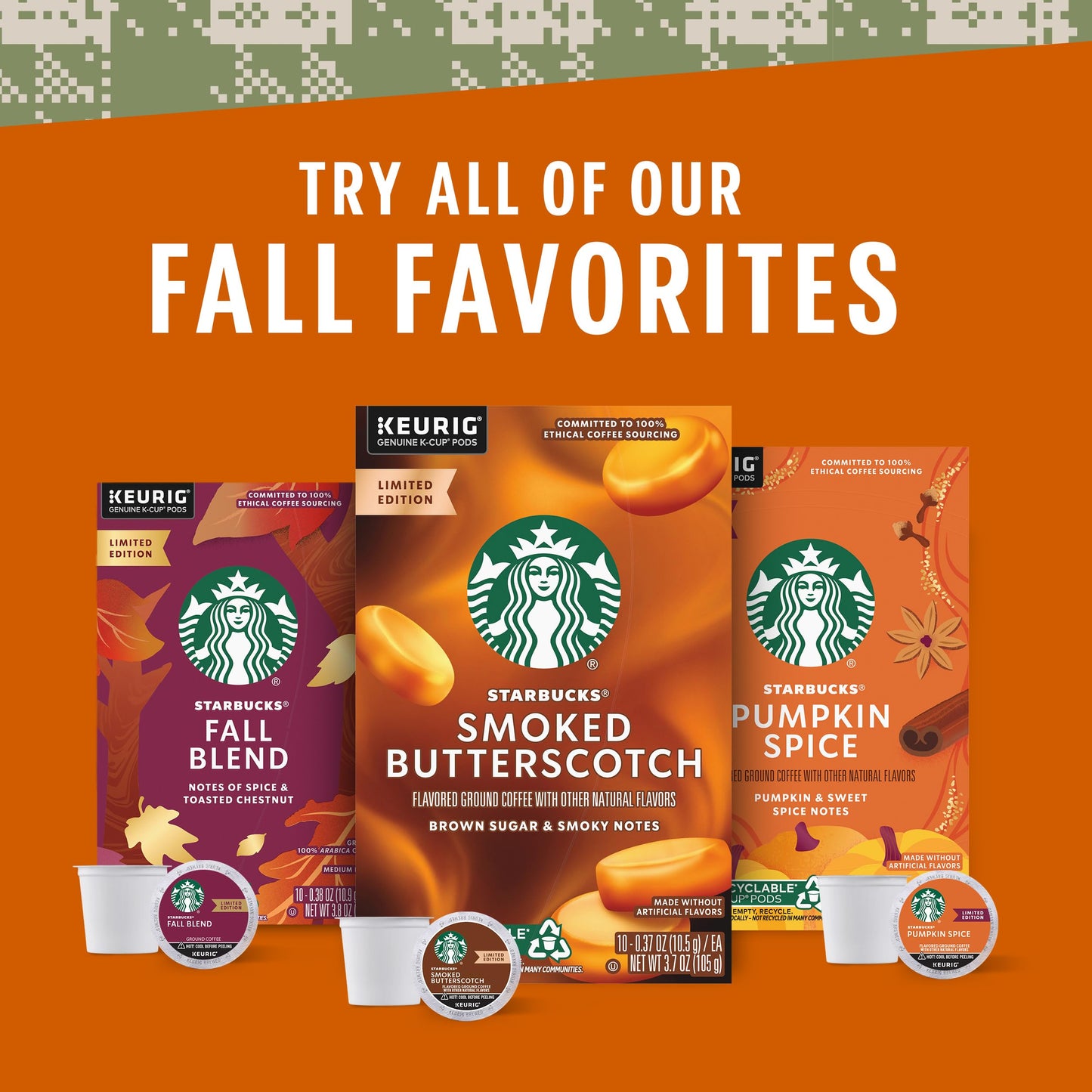 Starbucks K-Cup-Kaffeepads, natürlich aromatisiertes Kaffee-Vielfaltspaket für Keurig-Kaffeemaschinen, 100 % Arabica, 1 Schachtel (40 Pads)