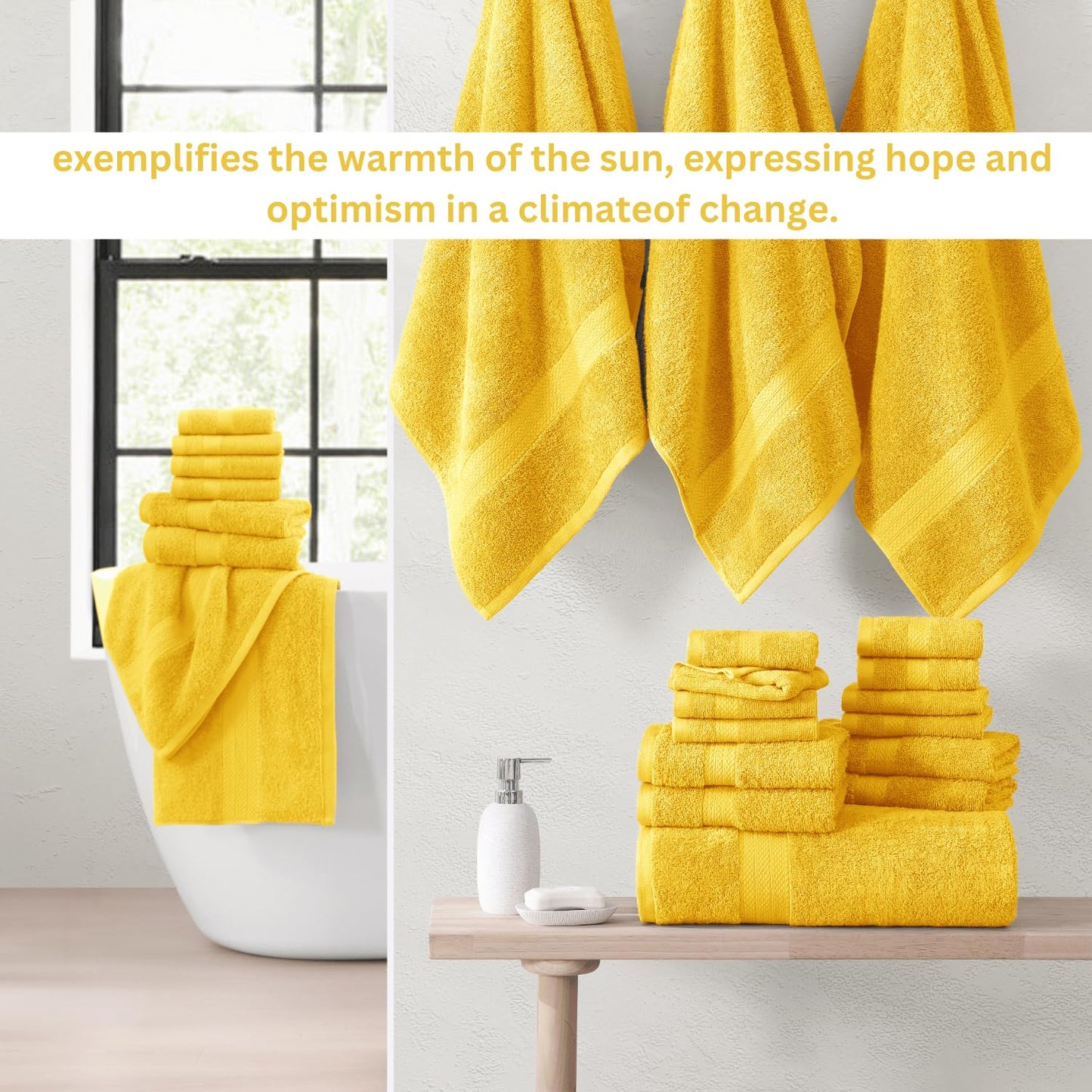 LANE LINEN 24-teiliges Badezimmerhandtuch-Set – 100 % Baumwolle, Badetuch-Sets, 4 Badetücher extragroß, 2 Badelaken, 6 Handtücher fürs Badezimmer, 8 Waschlappen, 4 Fingerkuppen-Handtücher – weiße Handtücher