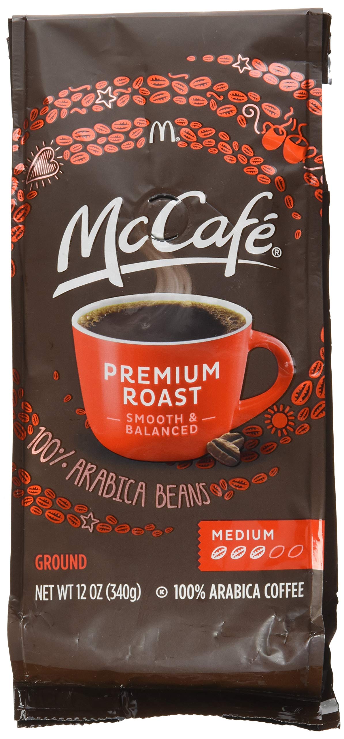 McCafe Premium Roast Decaf, Medium Roast Ground Coffee, 12 oz Bag