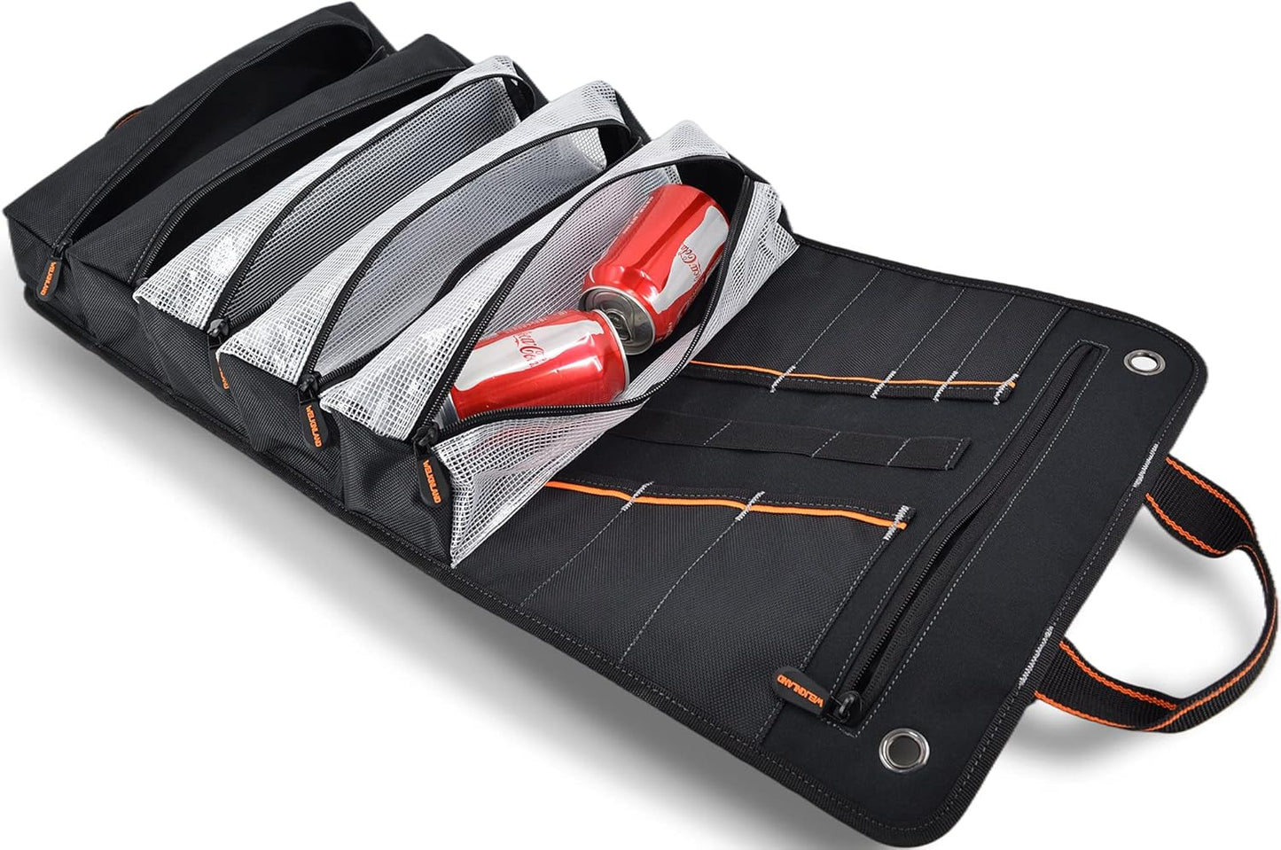 WELKINLAND Men's tool roll, Tool roll up bag, Roll up tool bag, Tool roll organizer, Mechanic Tool roll bags, Motorcycle tool roll bag, Wrench roll up pouch, Electricians wrench roll for car