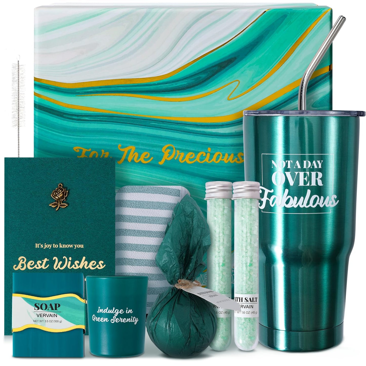 Spa-Geschenke für Frauen, Geschenkset, Selbstpflegeset, Geburtstagsgeschenke, 5-teiliges Rosenbadeset mit Massageöl, Badebombe, Salzpeeling, Seife, Handcreme, Weihnachtsgeschenke für Mama