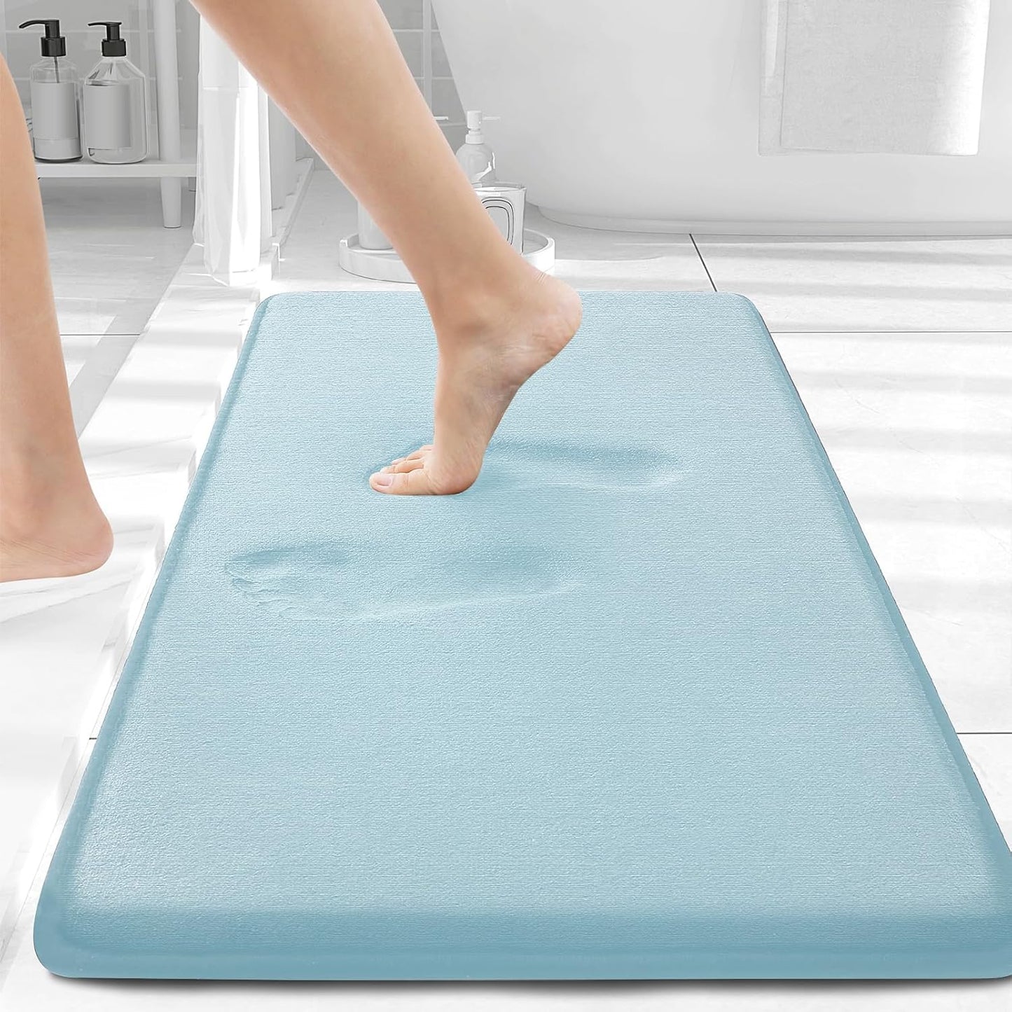 Smiry Memory Foam Bath Mat – Ultra Soft, Absorbent, Non-Slip Rug for Bathroom