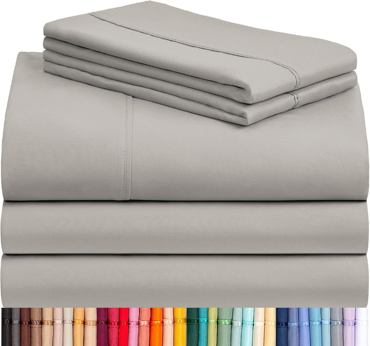 LClub Luxury 4-Piece Cooling Microfiber Sheet Set