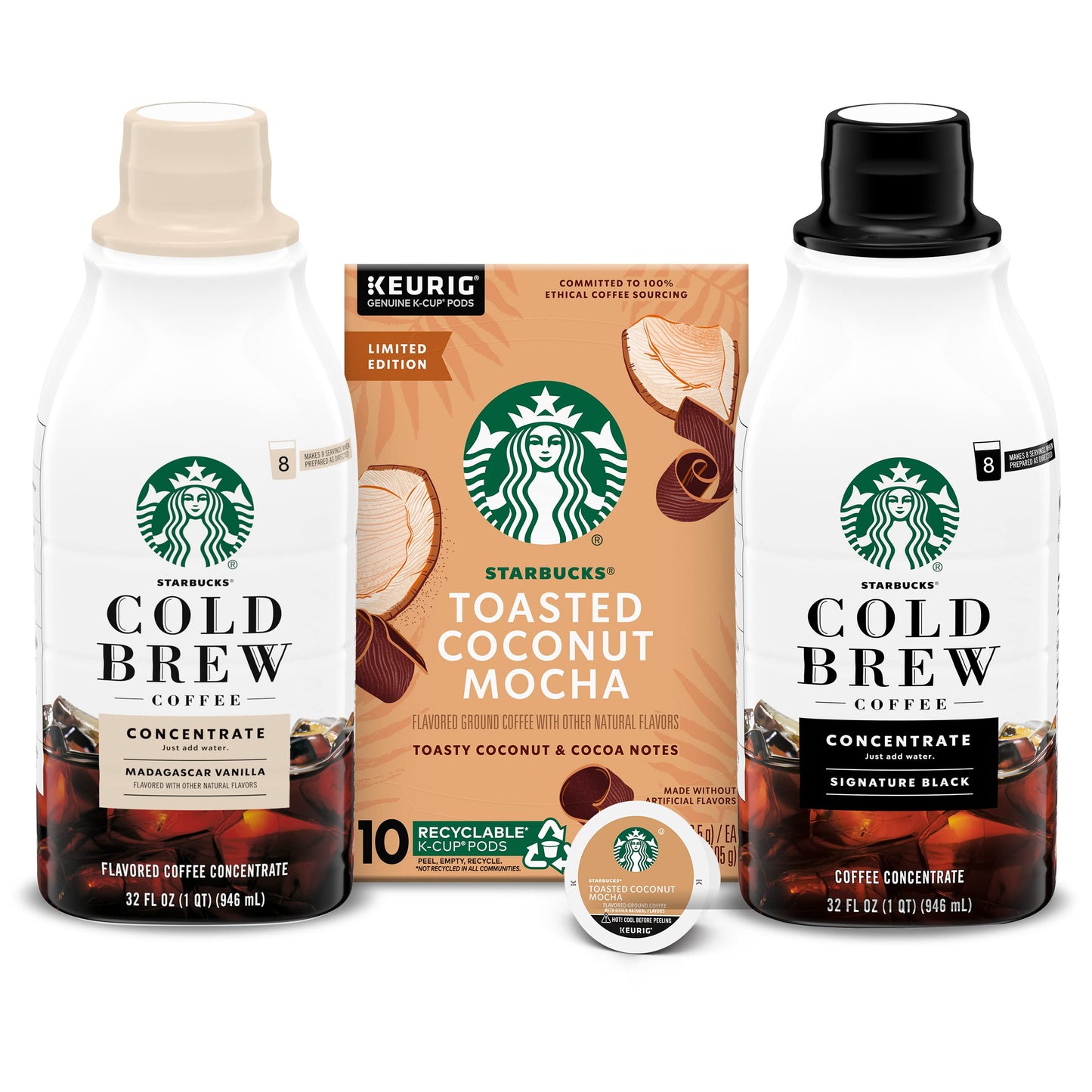 Starbucks K-Cup-Kaffeepads, natürlich aromatisiertes Kaffee-Vielfaltspaket für Keurig-Kaffeemaschinen, 100 % Arabica, 1 Schachtel (40 Pads)