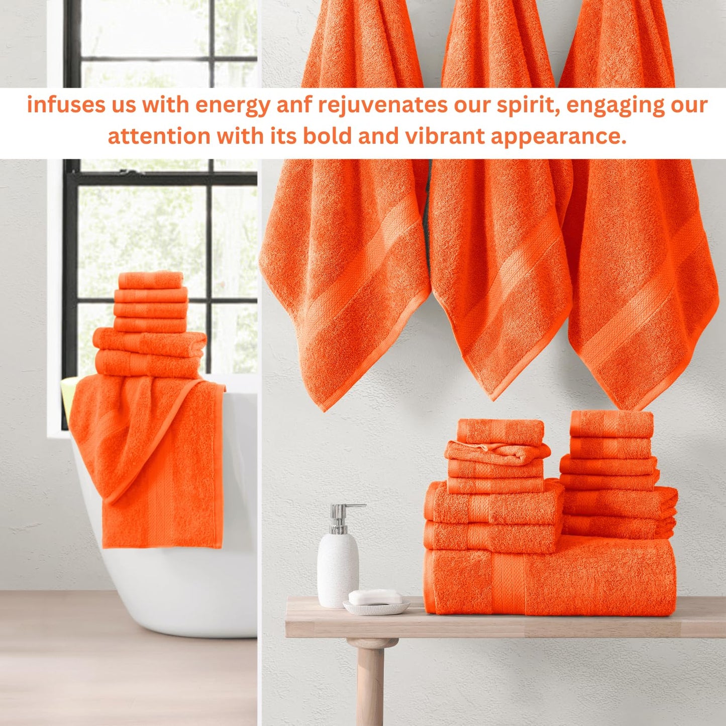 LANE LINEN 24-teiliges Badezimmerhandtuch-Set – 100 % Baumwolle, Badetuch-Sets, 4 Badetücher extragroß, 2 Badelaken, 6 Handtücher fürs Badezimmer, 8 Waschlappen, 4 Fingerkuppen-Handtücher – weiße Handtücher
