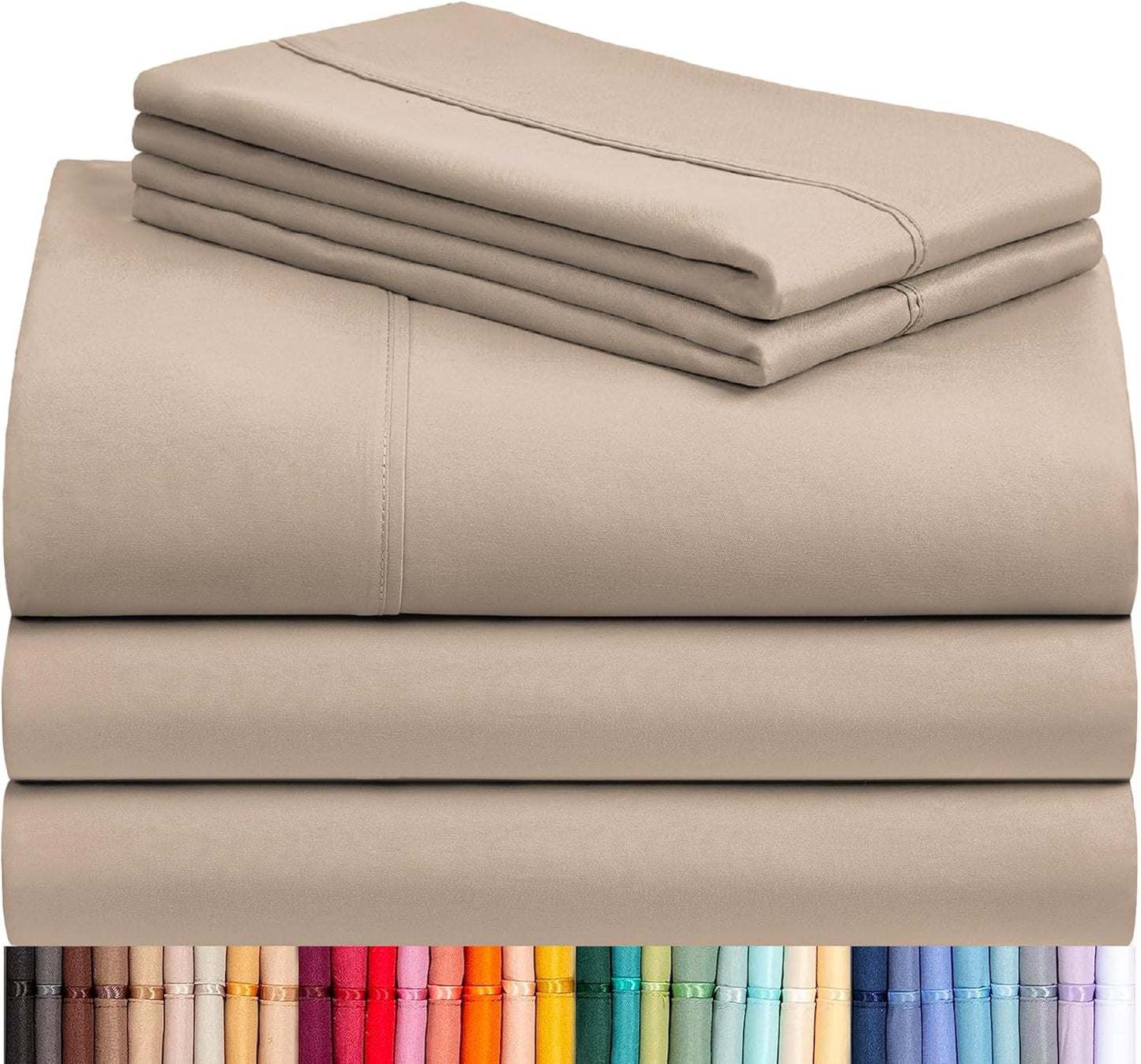 LClub Luxury 4-Piece Cooling Microfiber Sheet Set