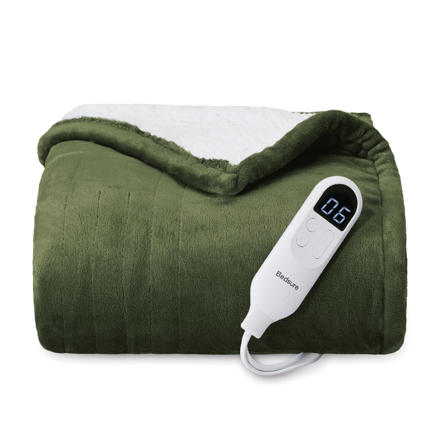Electric Heated Blanket/Throw - Seamless Flannel Electric Blanket, Heating Blanket with 4 Time Settings & 6 Heat Settings, Warm Blanket Gift for Grandma (50x60 inches, Black)