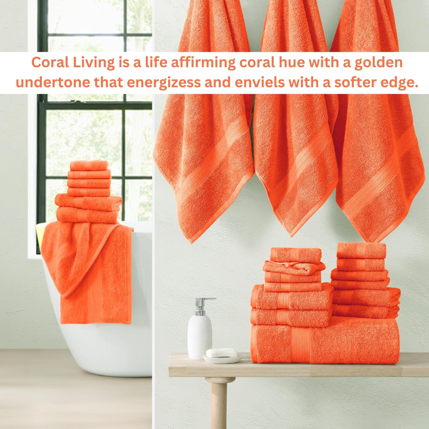 LANE LINEN 24-teiliges Badezimmerhandtuch-Set – 100 % Baumwolle, Badetuch-Sets, 4 Badetücher extragroß, 2 Badelaken, 6 Handtücher fürs Badezimmer, 8 Waschlappen, 4 Fingerkuppen-Handtücher – weiße Handtücher
