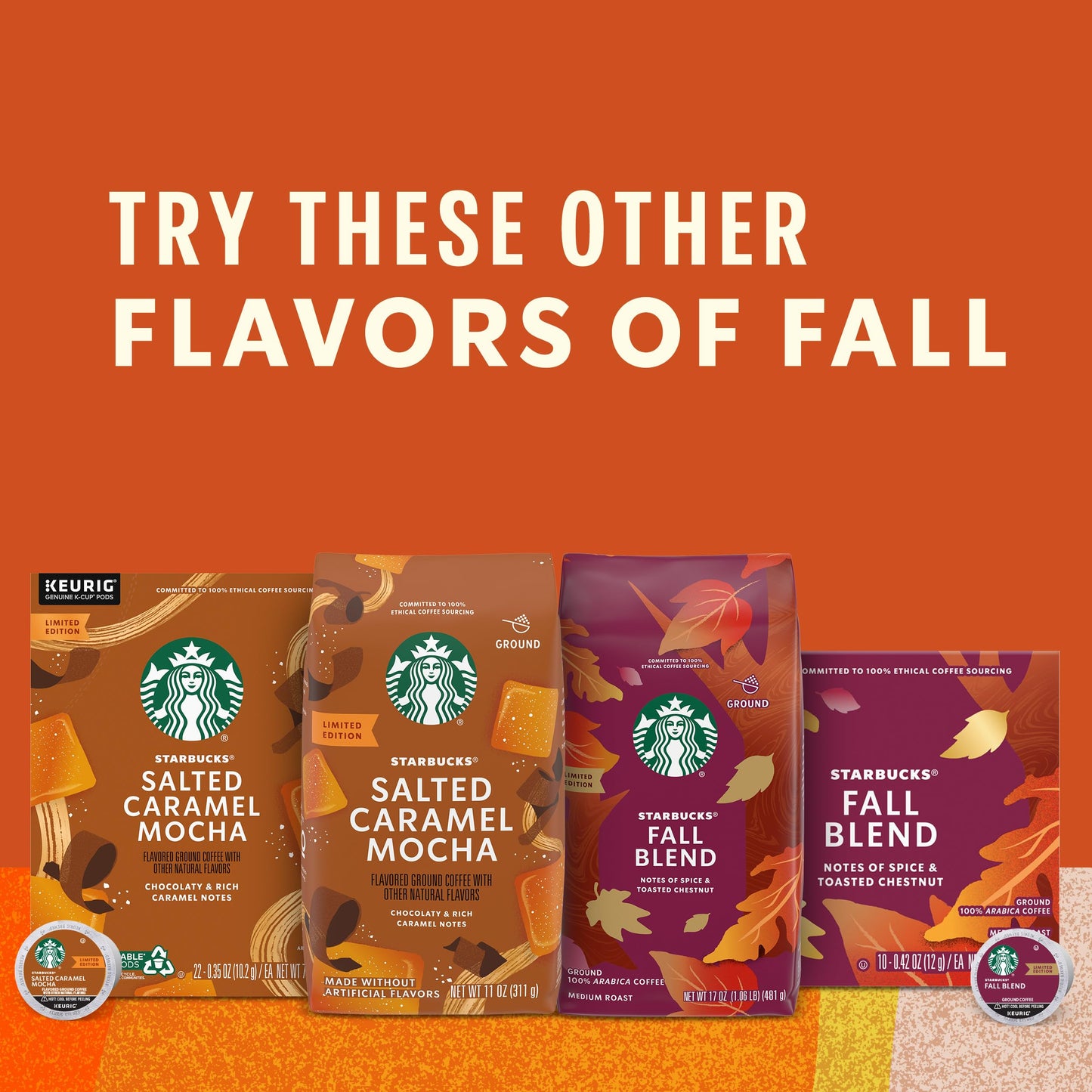 Starbucks K-Cup-Kaffeepads, natürlich aromatisiertes Kaffee-Vielfaltspaket für Keurig-Kaffeemaschinen, 100 % Arabica, 1 Schachtel (40 Pads)