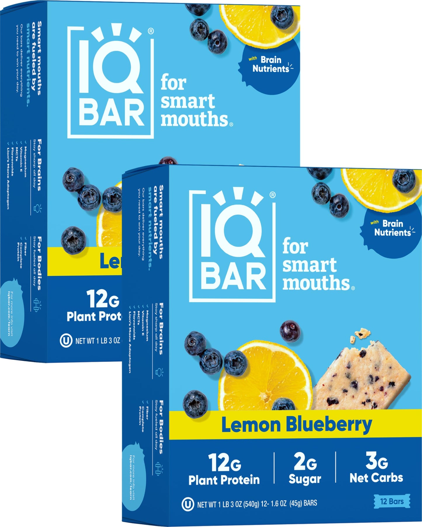 IQBAR Brain and Body Plant Protein Bars - 7 Bar Sampler Pack - Gluten Free, High Fiber, Vegan Snacks - Low Sugar Meal Replacement