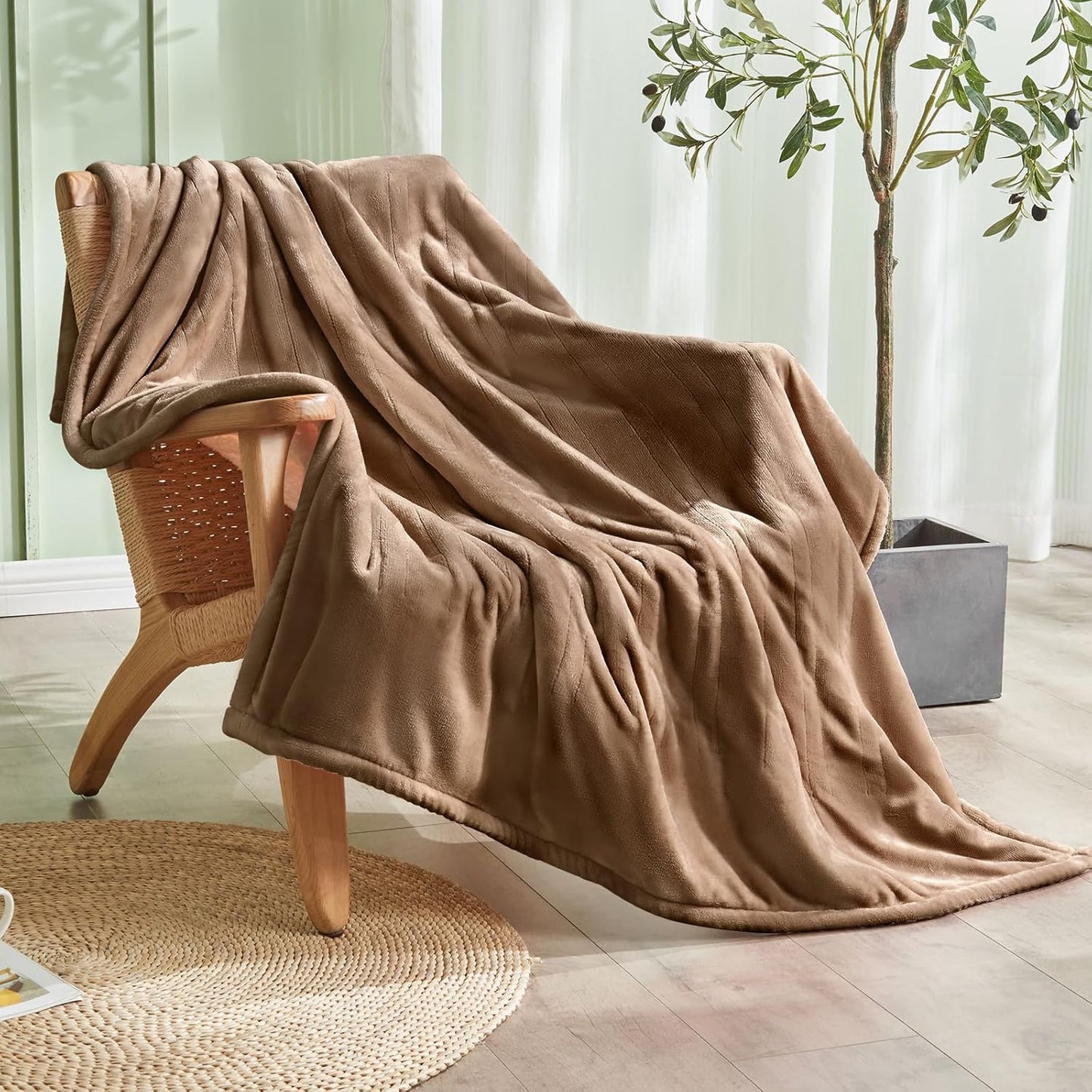 Chateau Marchetti® Luxe Heated Throw – 50x60 Ultra-Soft Sherpa & Flannel Electric Blanket (Gray)