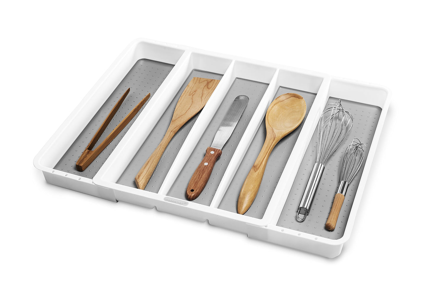 madesmart Klassische große Utensilienablage mit weichem Griff, rutschfeste Küchenschublade, Mehrzweck-Organisation für den Haushalt, BPA-frei, Granit