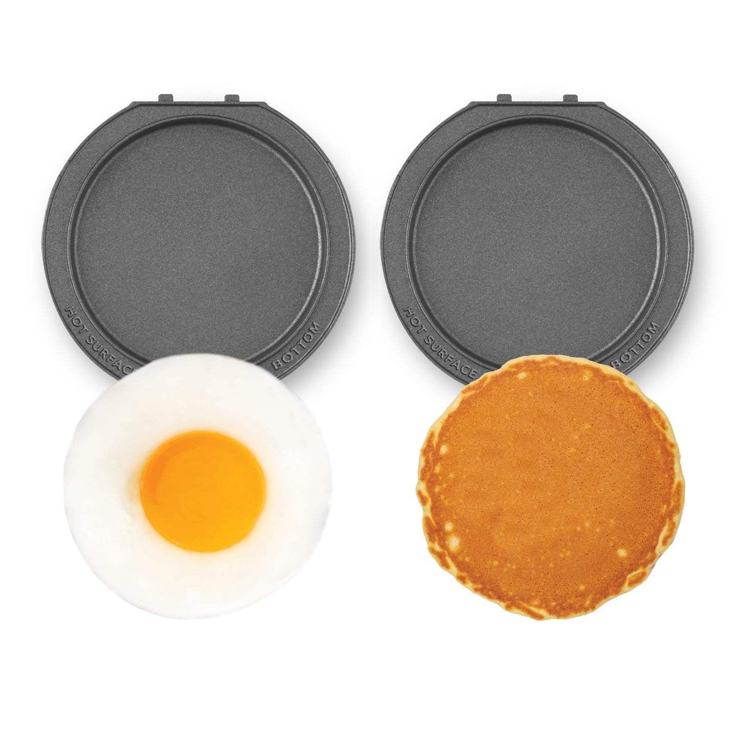 DASH Multimaker Mini System Two 4” Nonstick Removable Waffle Plates (Gingerbread & Snowflake) - 2Pc Plate Pack for Waffle Iron & Griddle, Compatible with Dash MultiMaker Mini System, Nonstick Surface