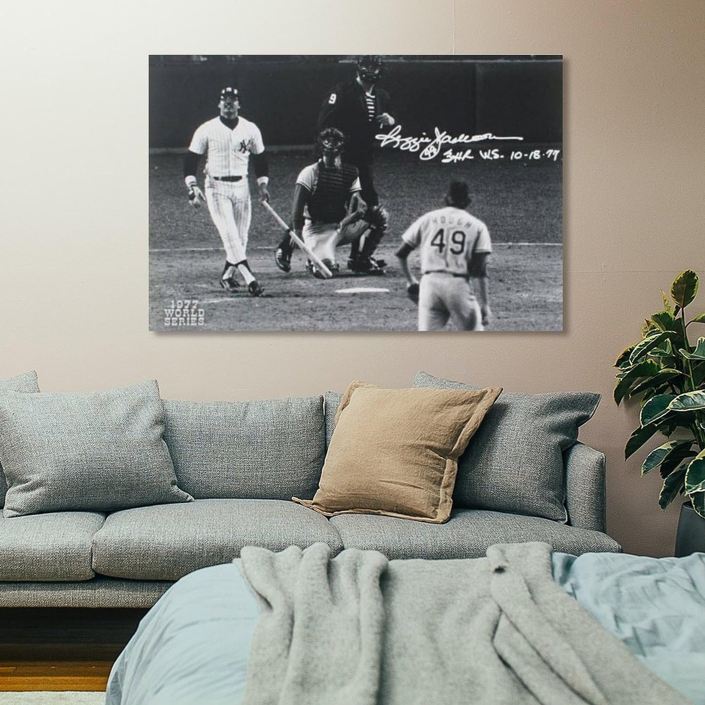 CENSO Reggie Jackson Baseball Canvas Poster Wall Art 12x18inch(30x45cm) Living Room Bedroom Office Kitchen Dining Room Bathroom