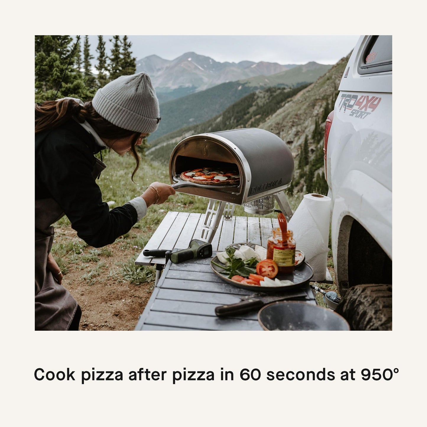 Gozney Roccbox Outdoor Pizza Oven, Green, Portable, Gas & Wood Fired, Restaurant-Grade