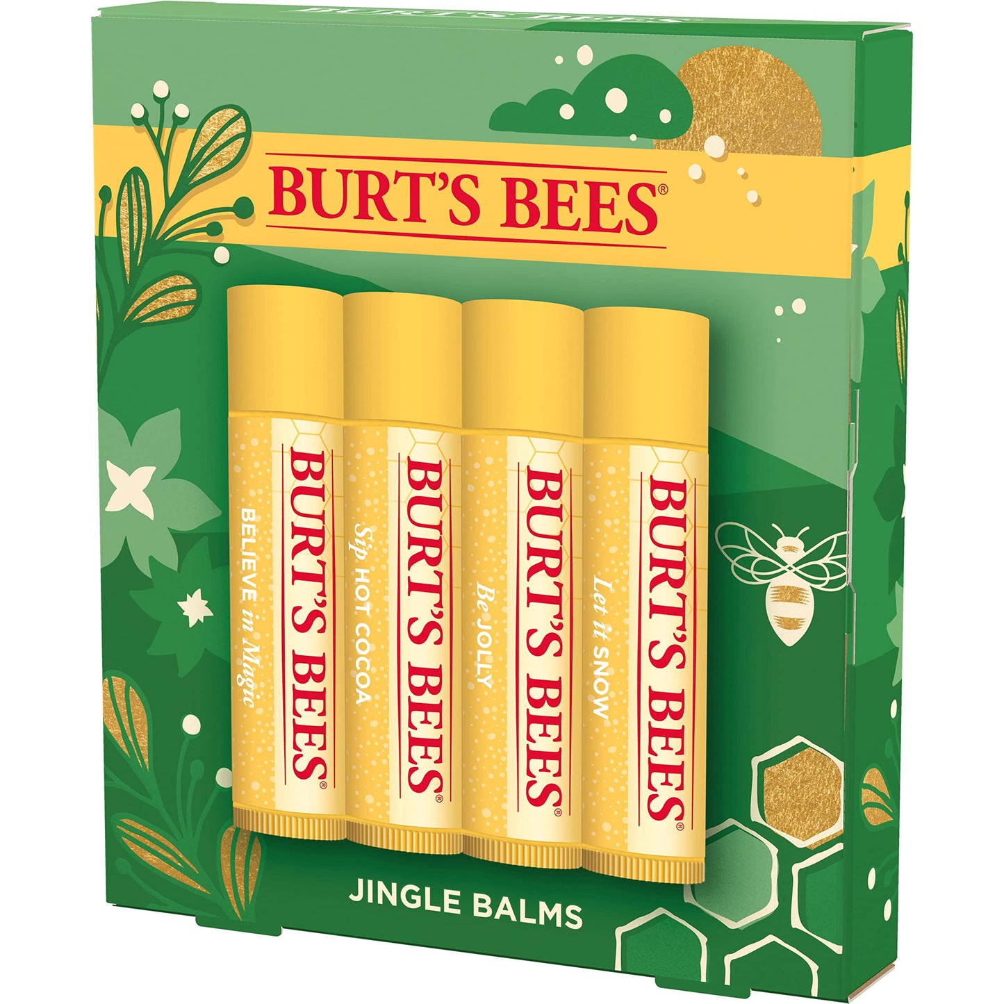 Lip Balm - Beeswax, Strawberry, Coconut and Pear, and Vanilla Bean, With Responsibly Sourced Beeswax, Tint-Free, Natural Origin Lip Treatment, 4 Tubes, 0.15 oz.
