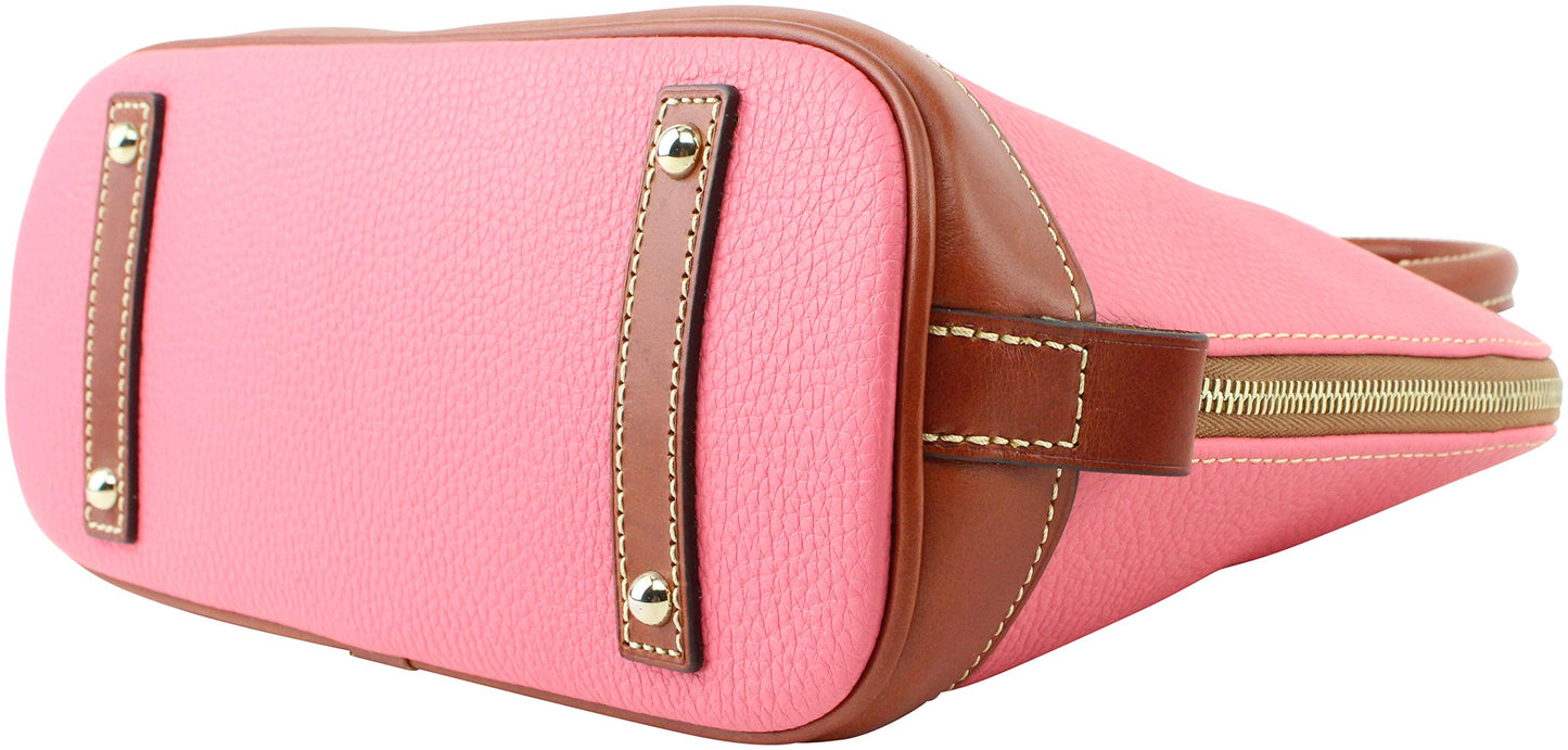 Dooney & Bourke Women's Zip Zip Satchel in Pebble Grain Leather, Large Handbag with Adjustable & Detachable Shoulder Strap