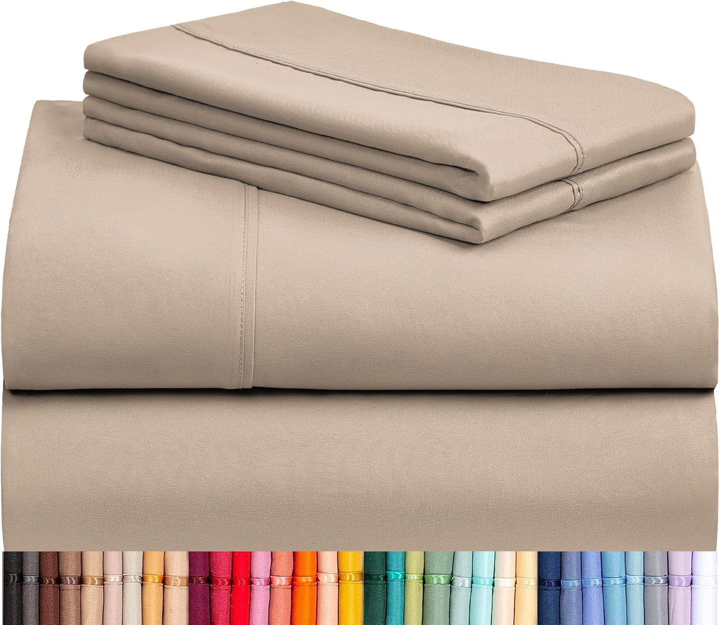 LClub Luxury 4-Piece Cooling Microfiber Sheet Set