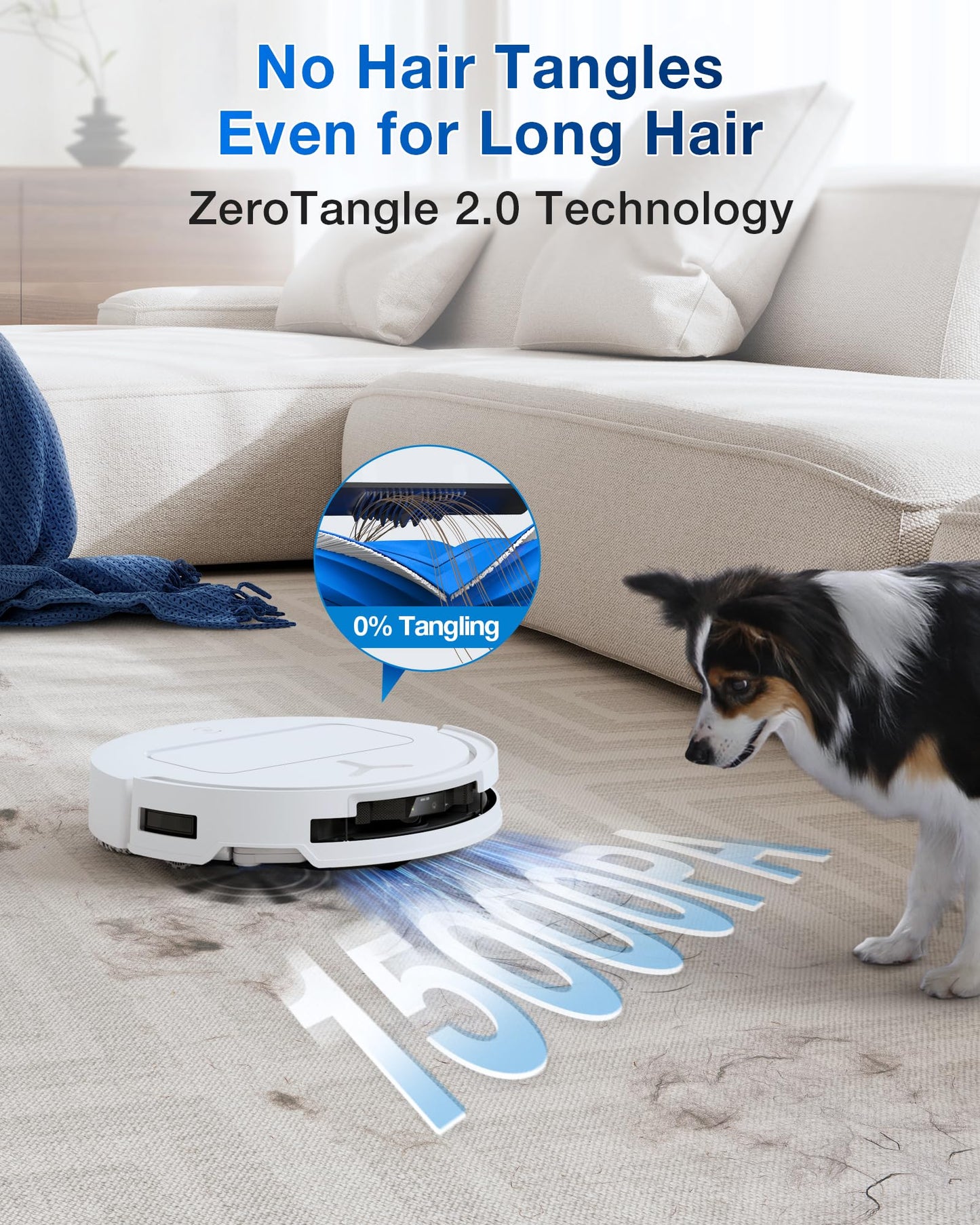ECOVACS DEEBOT T50 MAX PRO Omni Robot Vacuum and Mop, 18,500Pa Suction, 18mm Auto-Lift, ZeroTangle &TruEdge 2.0, AIVI 3.0 Obstacle Avoidance, Auto Hot Water Mop Wash/Dry/Refill, Self-Emptying