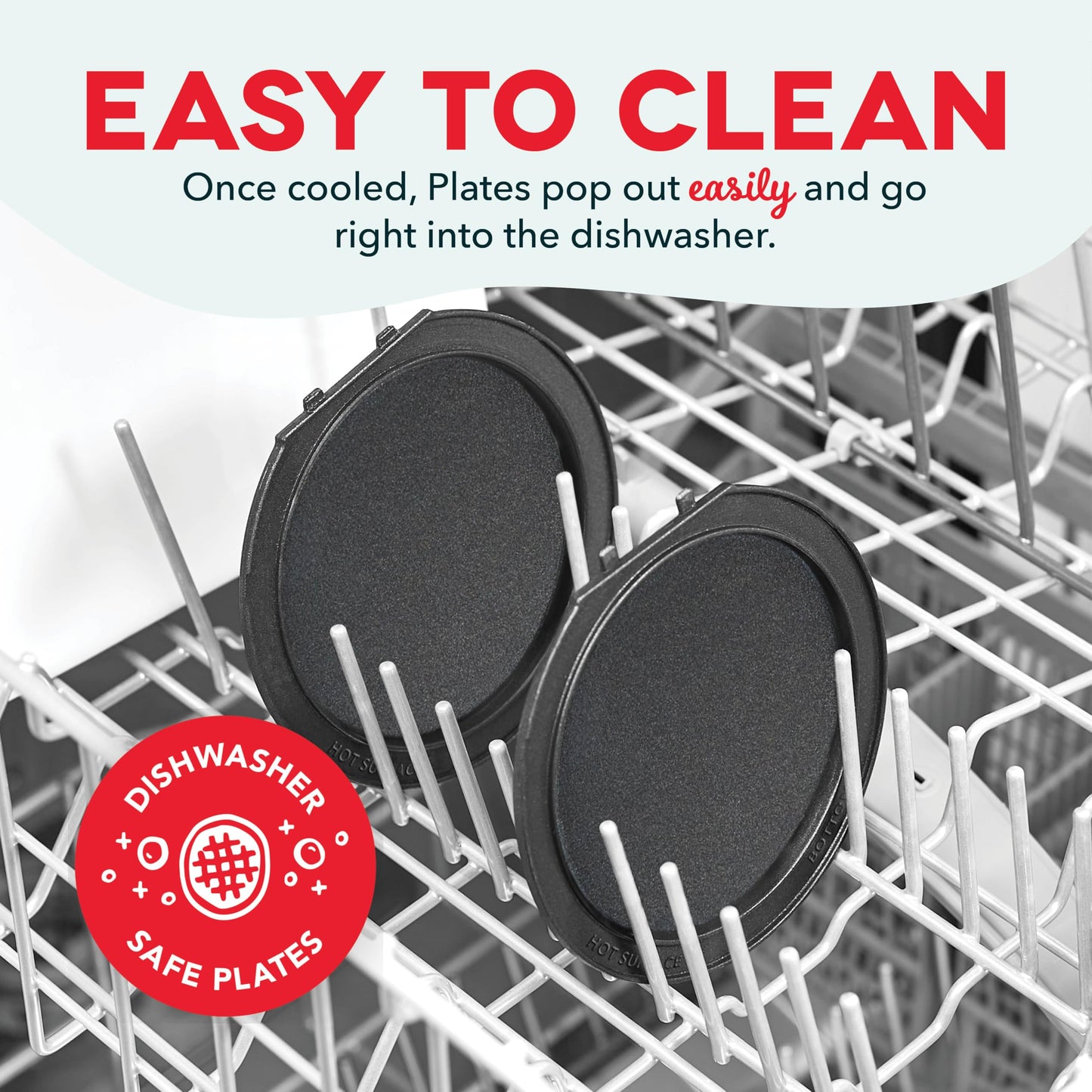 DASH Multimaker Mini System Two 4” Nonstick Removable Waffle Plates (Gingerbread & Snowflake) - 2Pc Plate Pack for Waffle Iron & Griddle, Compatible with Dash MultiMaker Mini System, Nonstick Surface