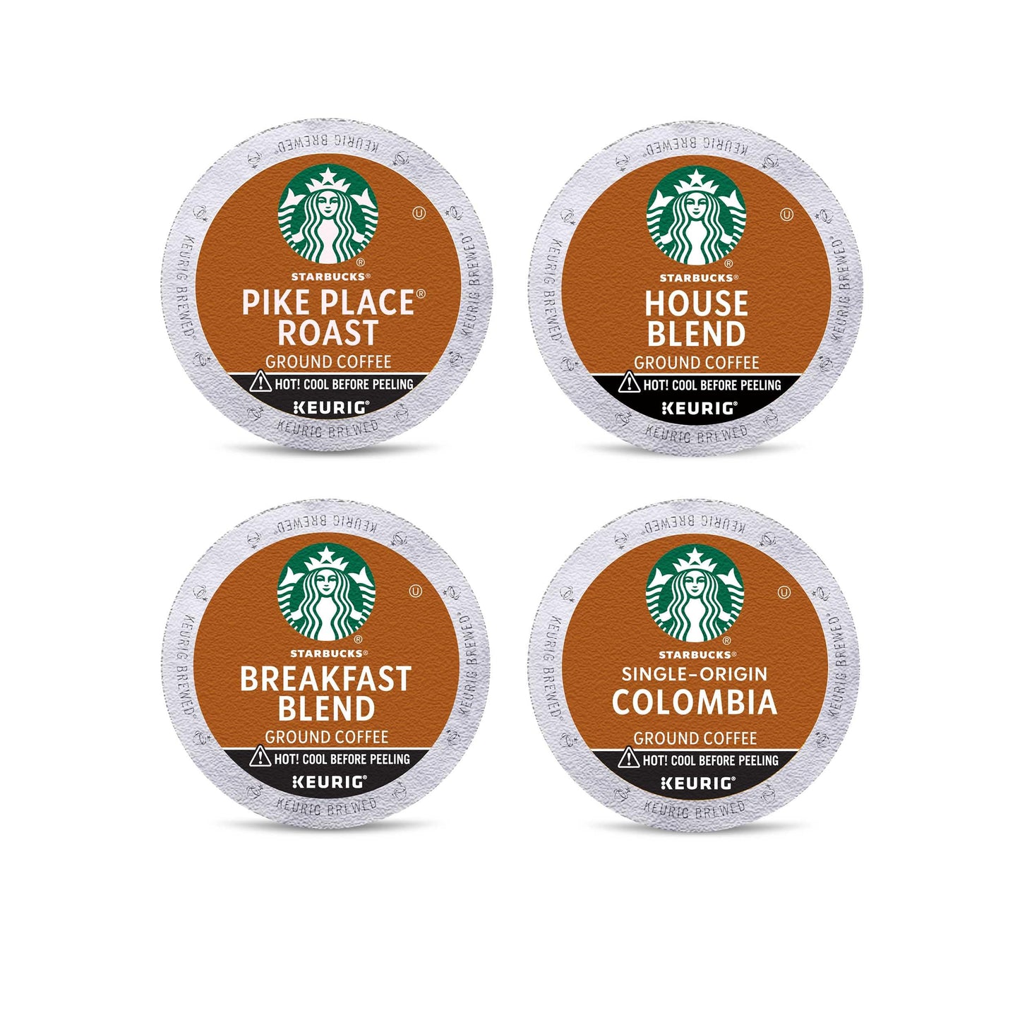 Starbucks K-Cup-Kaffeepads, natürlich aromatisiertes Kaffee-Vielfaltspaket für Keurig-Kaffeemaschinen, 100 % Arabica, 1 Schachtel (40 Pads)