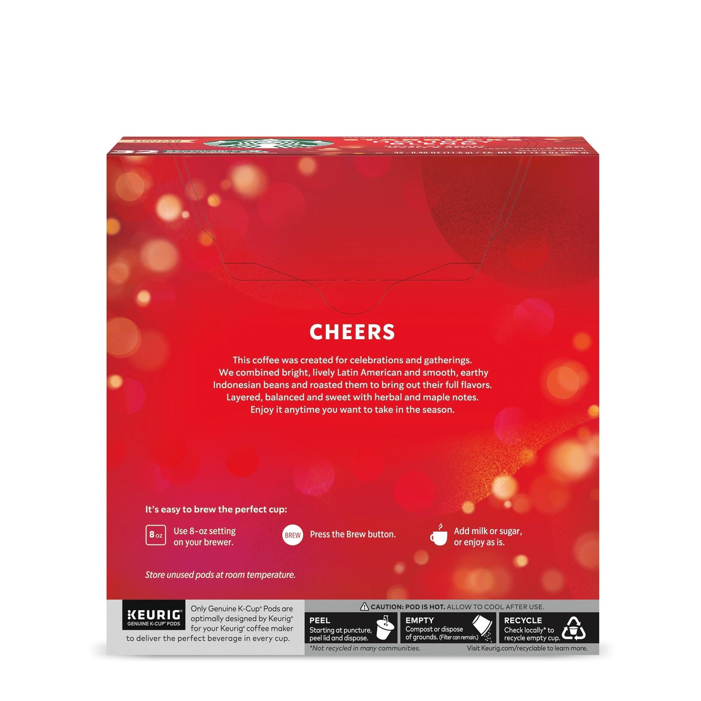 Starbucks K-Cup-Kaffeepads, natürlich aromatisiertes Kaffee-Vielfaltspaket für Keurig-Kaffeemaschinen, 100 % Arabica, 1 Schachtel (40 Pads)