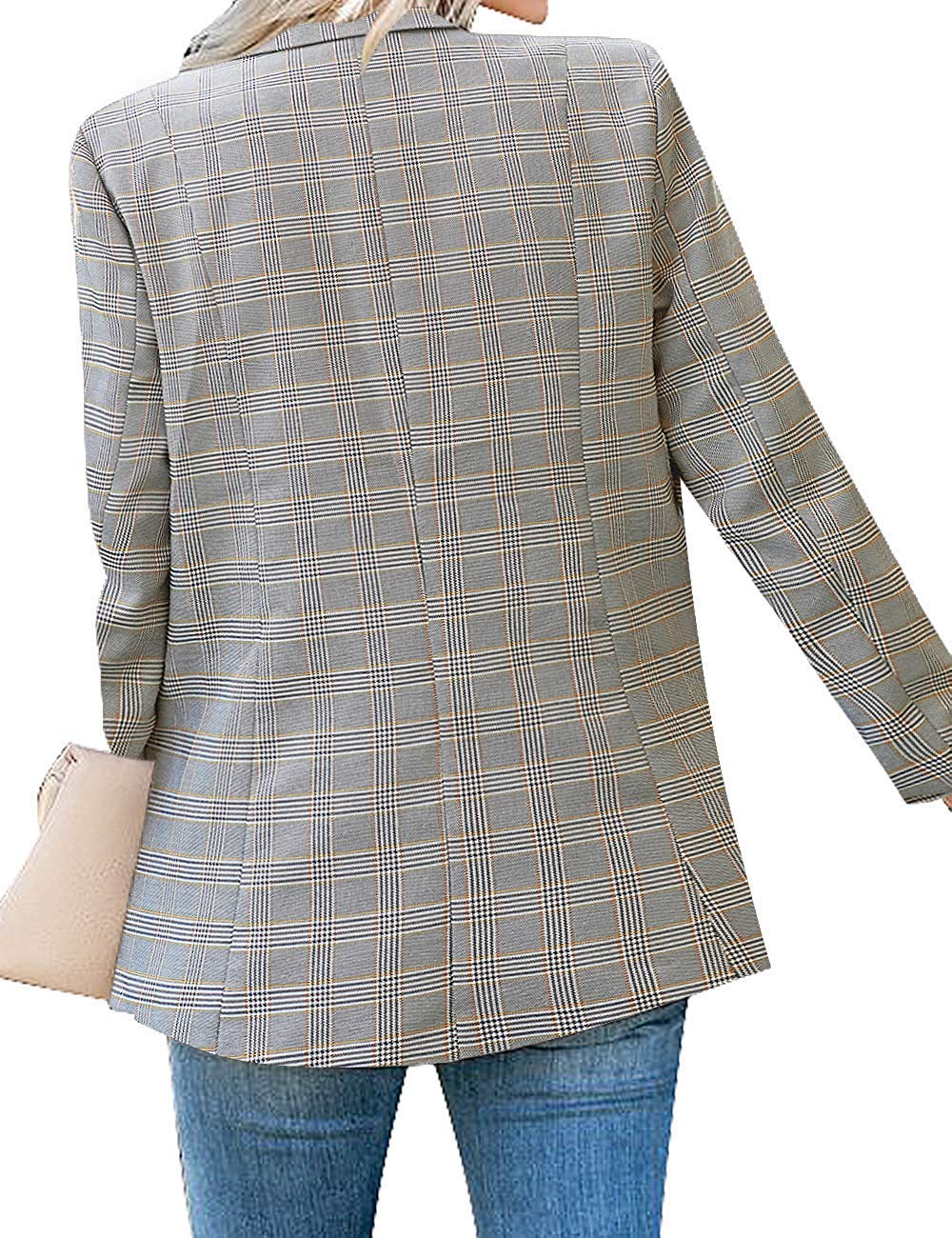 GRAPENT Damen Blazer mit offener Vorderseite, Business, Freizeit, Taschen, für die Arbeit im Büro