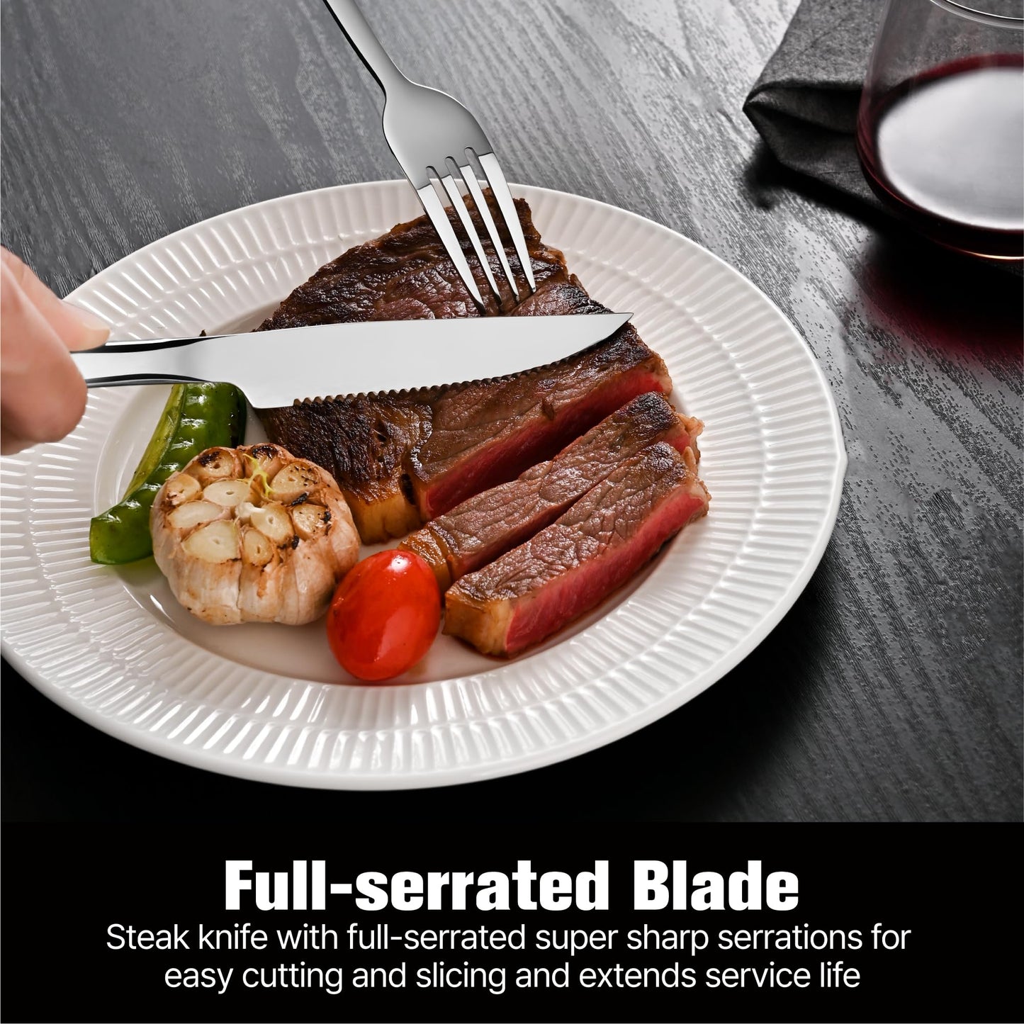 KINGSTONE Besteckset, 20-teiliges Besteckset für 4 Personen, Besteck aus Edelstahl 18/10, hochglanzpoliert, spülmaschinenfest, für Zuhause, Restaurant, Hochzeit, Party (Silber, 20-teilig für 4)