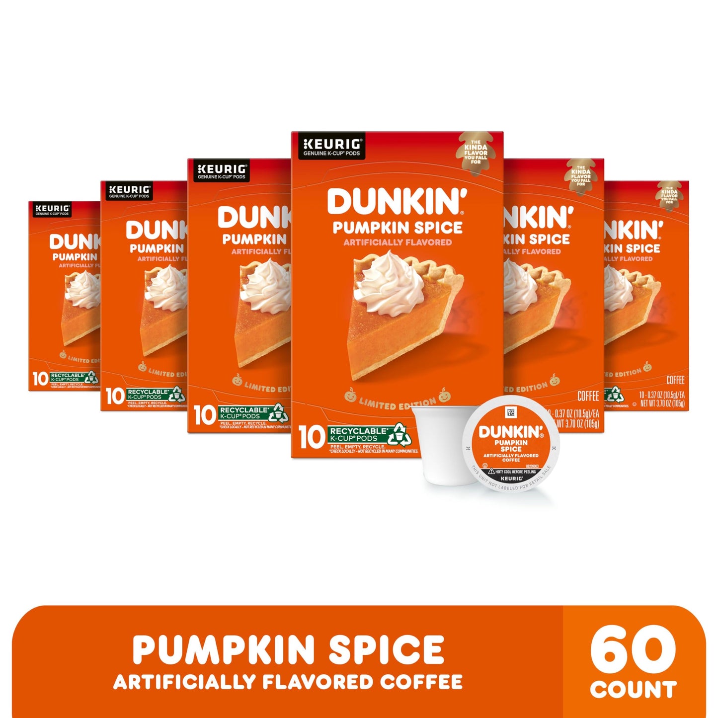Dunkin' Best Sellers Coffee Variety Pack, 60 Keurig K-Cup Pods