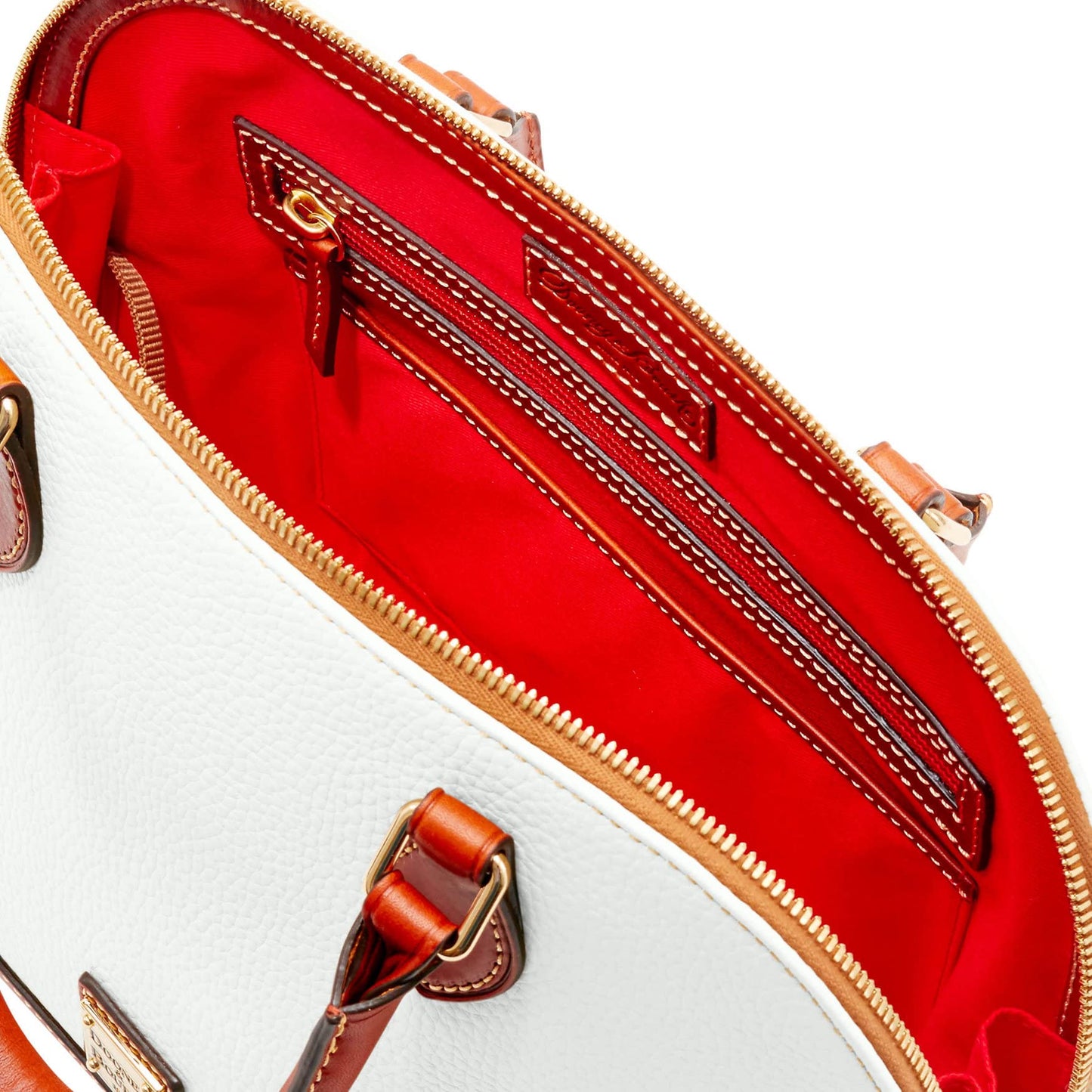 Dooney & Bourke Women's Zip Zip Satchel in Pebble Grain Leather, Large Handbag with Adjustable & Detachable Shoulder Strap