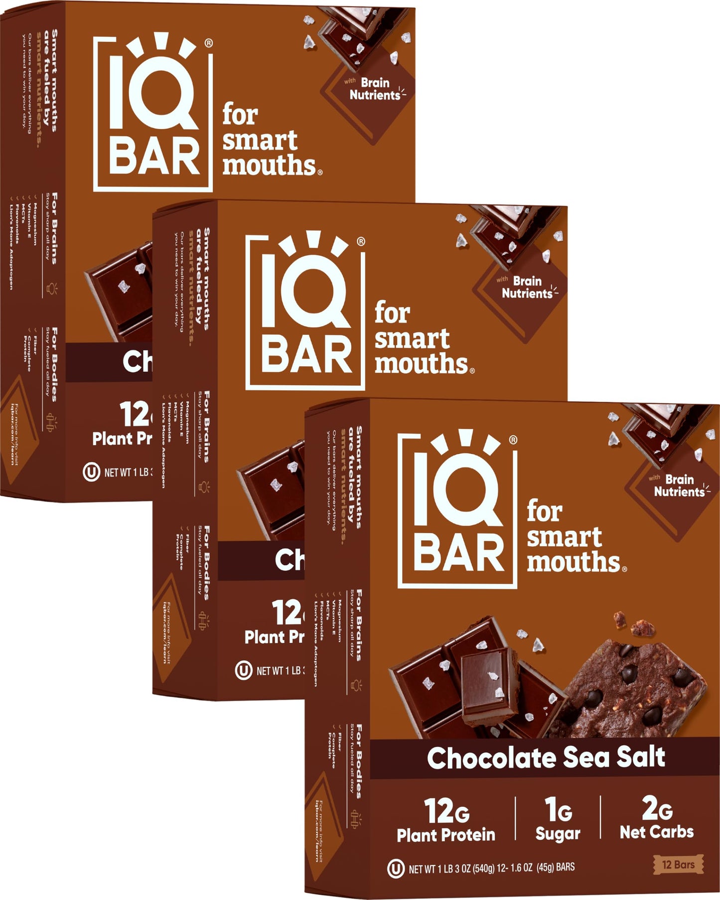 IQBAR Brain and Body Plant Protein Bars - 7 Bar Sampler Pack - Gluten Free, High Fiber, Vegan Snacks - Low Sugar Meal Replacement