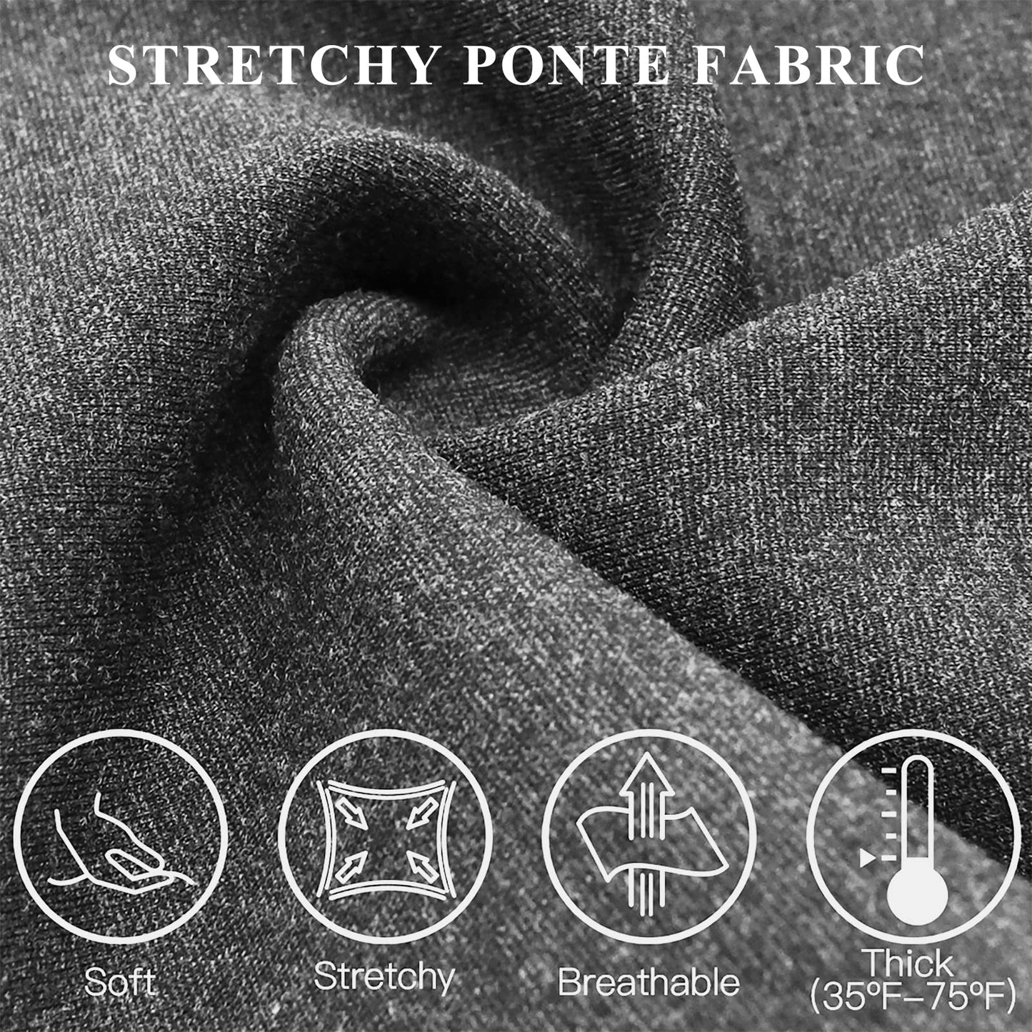 Pantalon extensible pour femme Tapata 28''/30''/32''/34'' avec poches, taille haute, petite, taille standard pour le travail au bureau